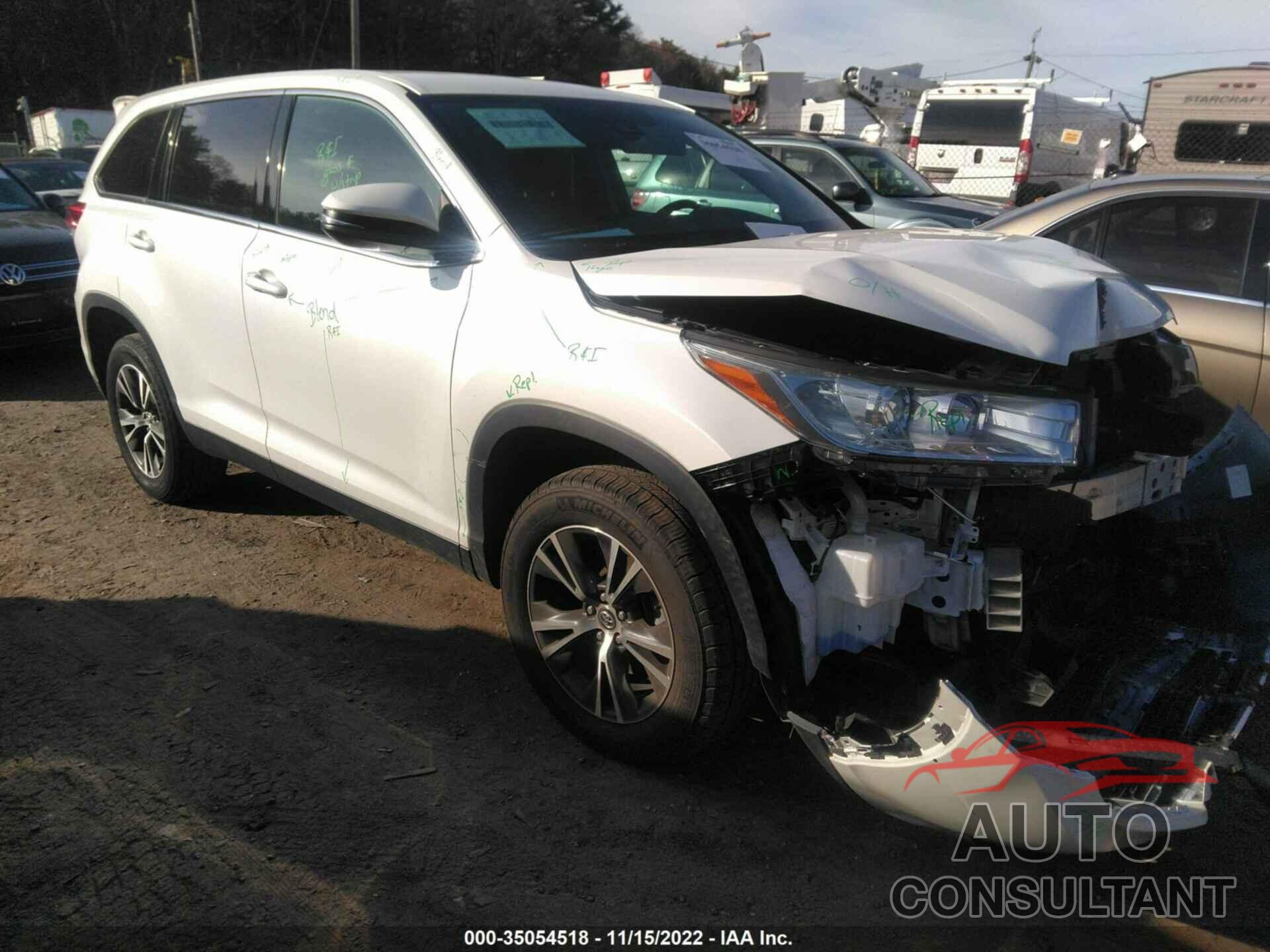 TOYOTA HIGHLANDER 2019 - 5TDZZRFHXKS335166