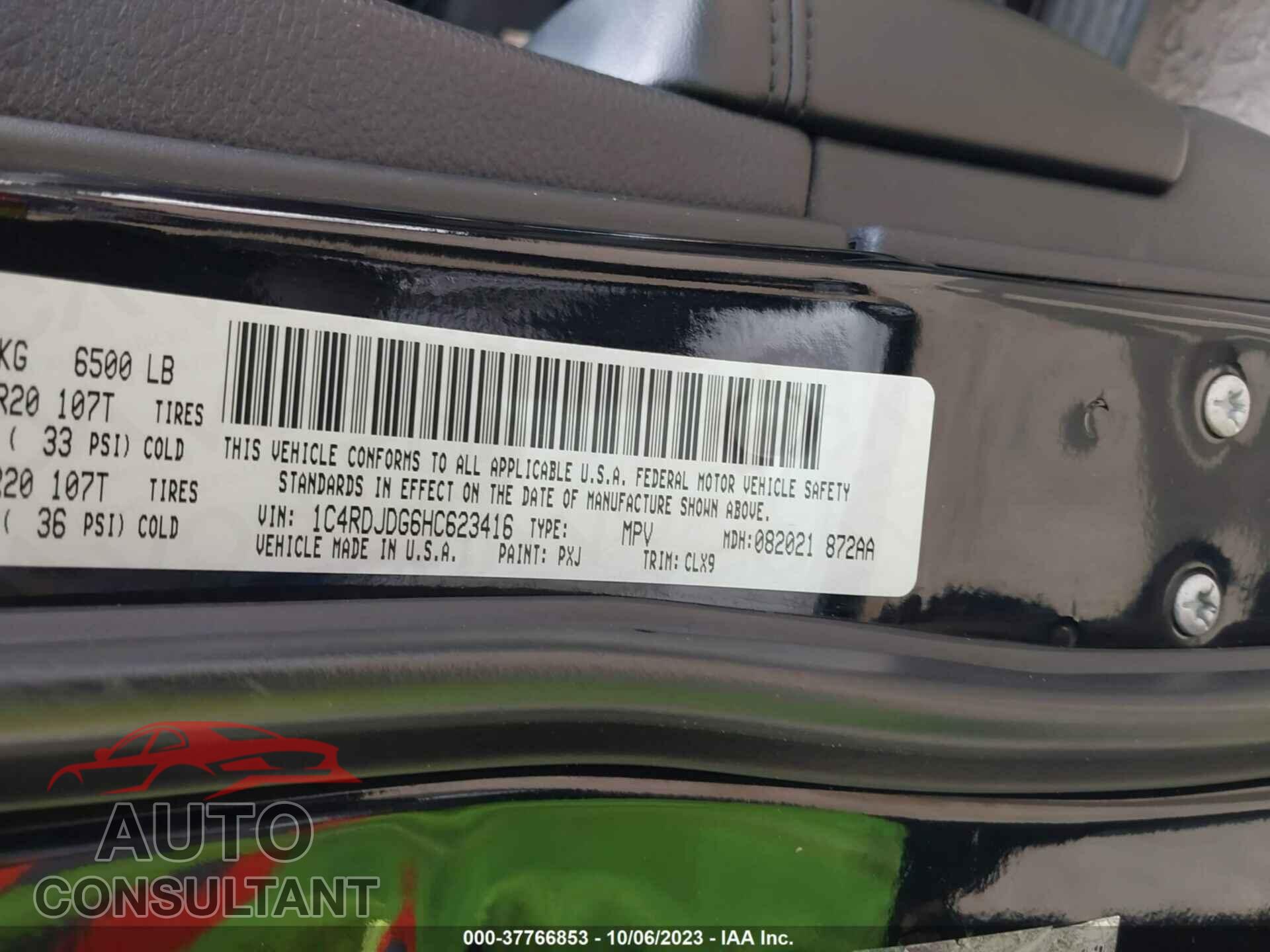 DODGE DURANGO 2017 - 1C4RDJDG6HC623416