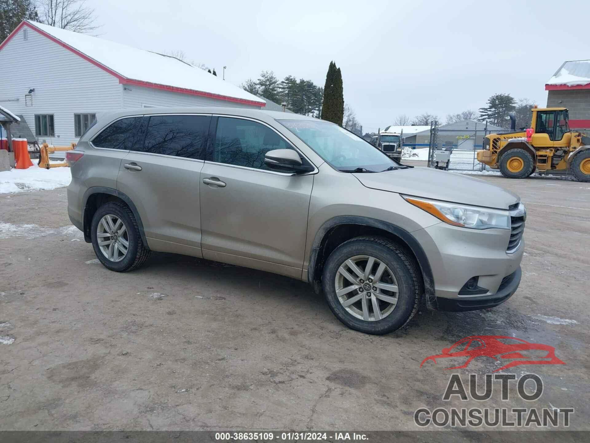 TOYOTA HIGHLANDER 2016 - 5TDBKRFH6GS276730