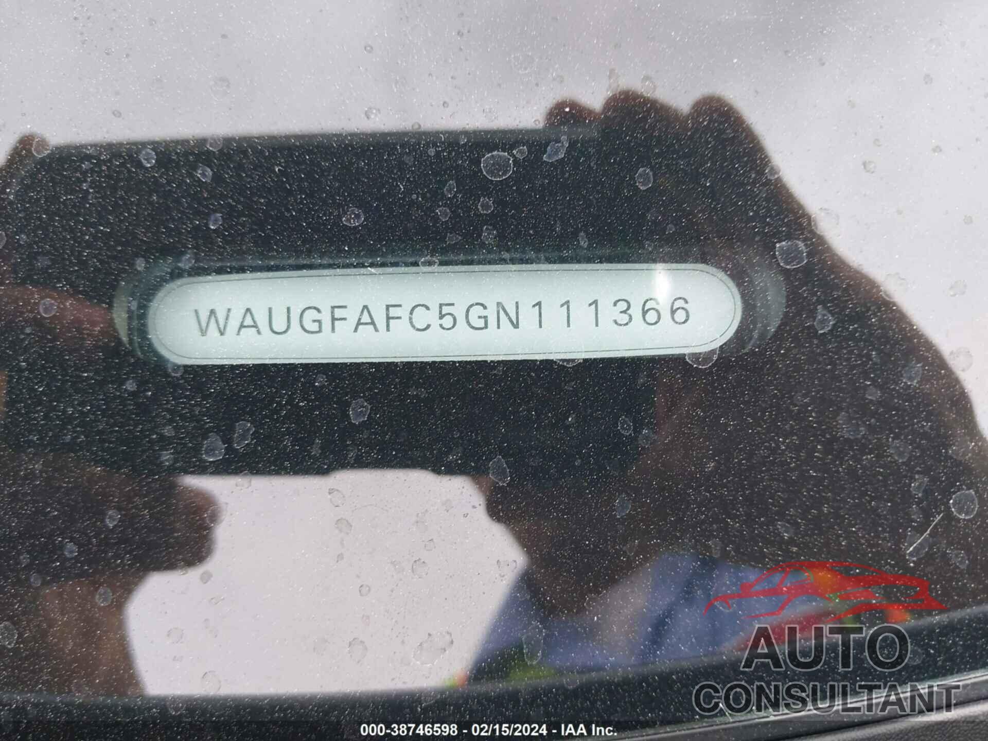 AUDI A6 2016 - WAUGFAFC5GN111366
