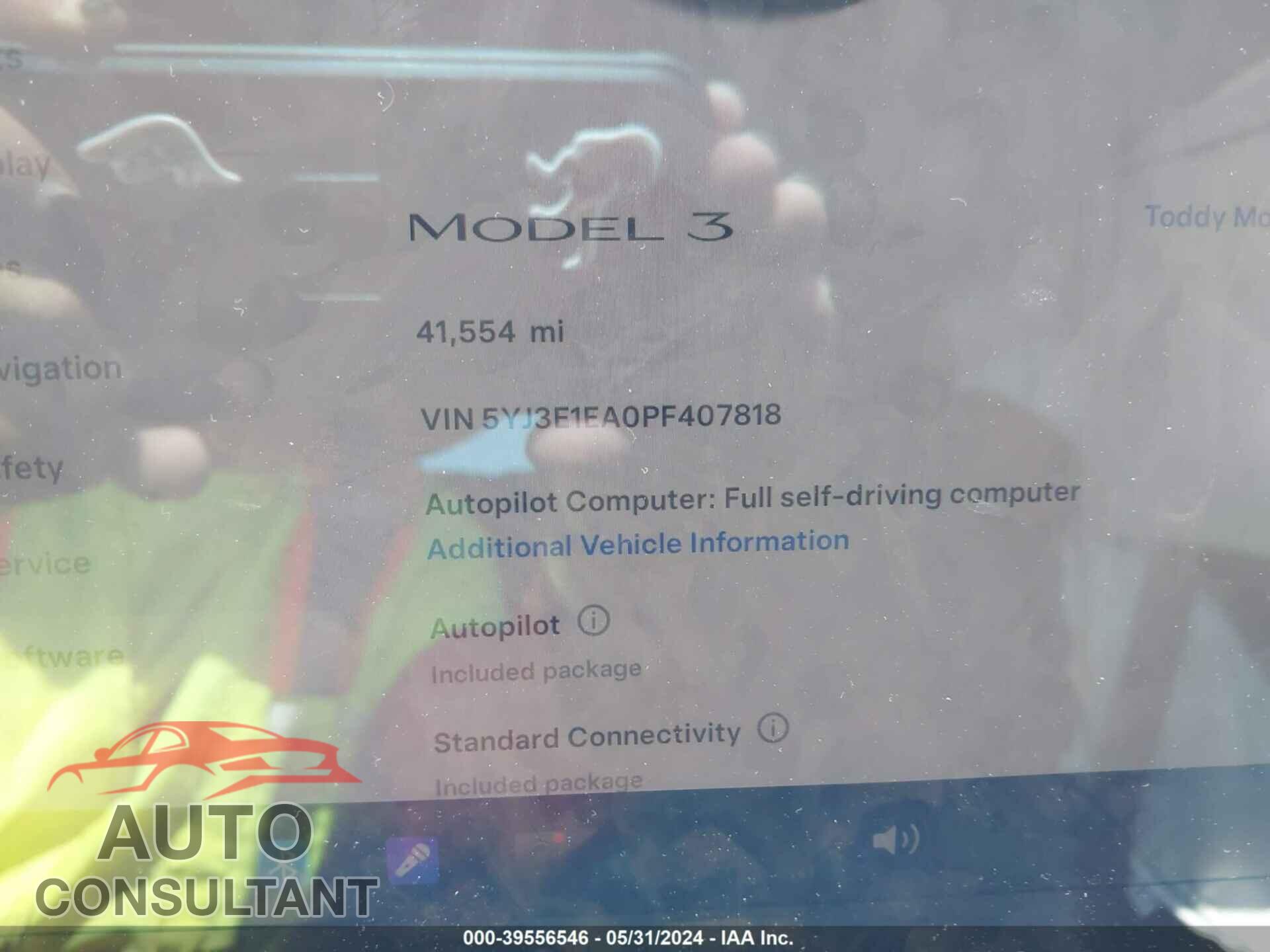 TESLA MODEL 3 2023 - 5YJ3E1EA0PF407818