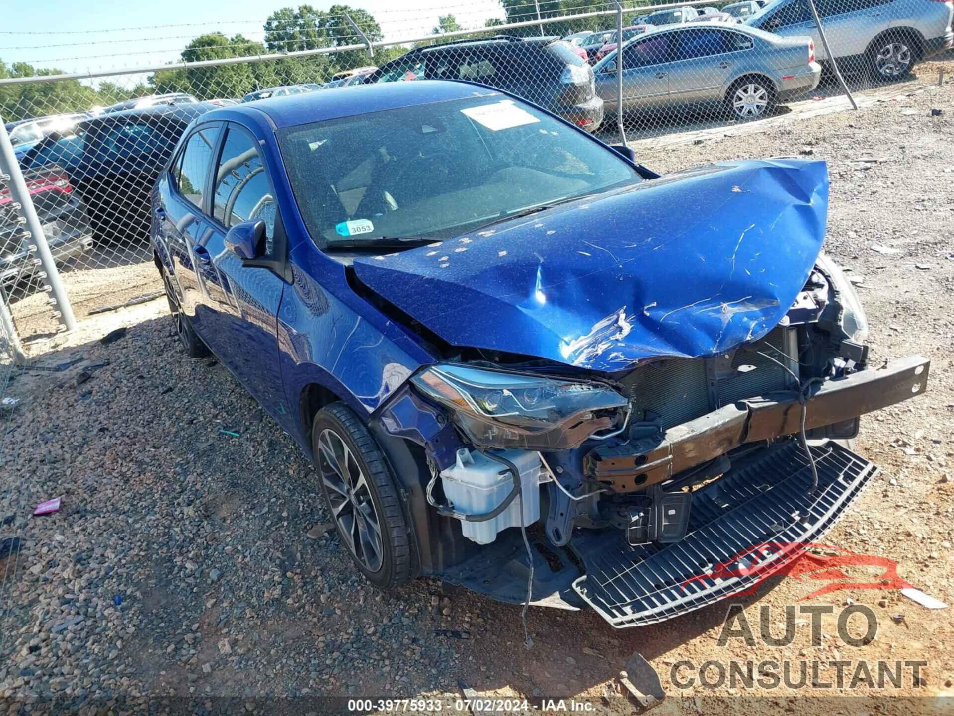 TOYOTA COROLLA 2017 - 2T1BURHE1HC819621