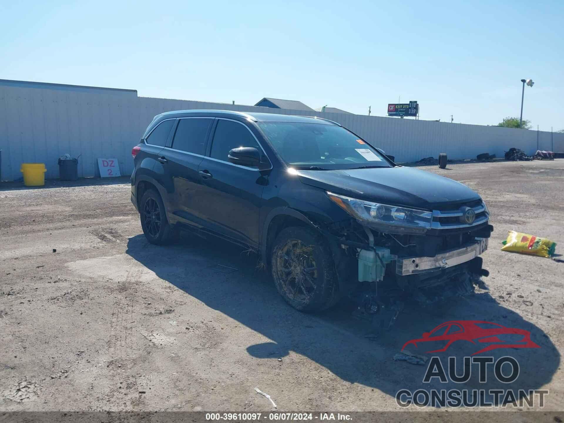 TOYOTA HIGHLANDER 2019 - 5TDYZRFH9KS312313