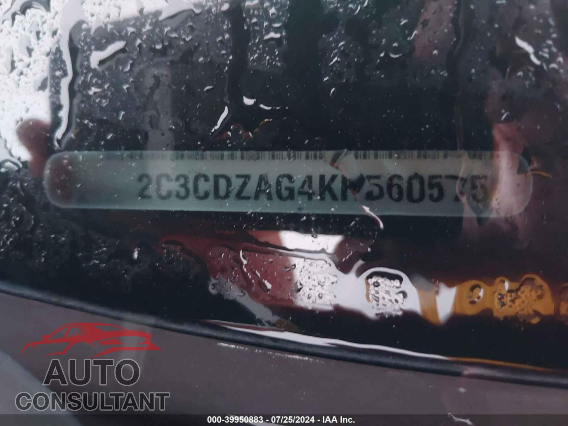 DODGE CHALLENGER 2019 - 2C3CDZAG4KH560575