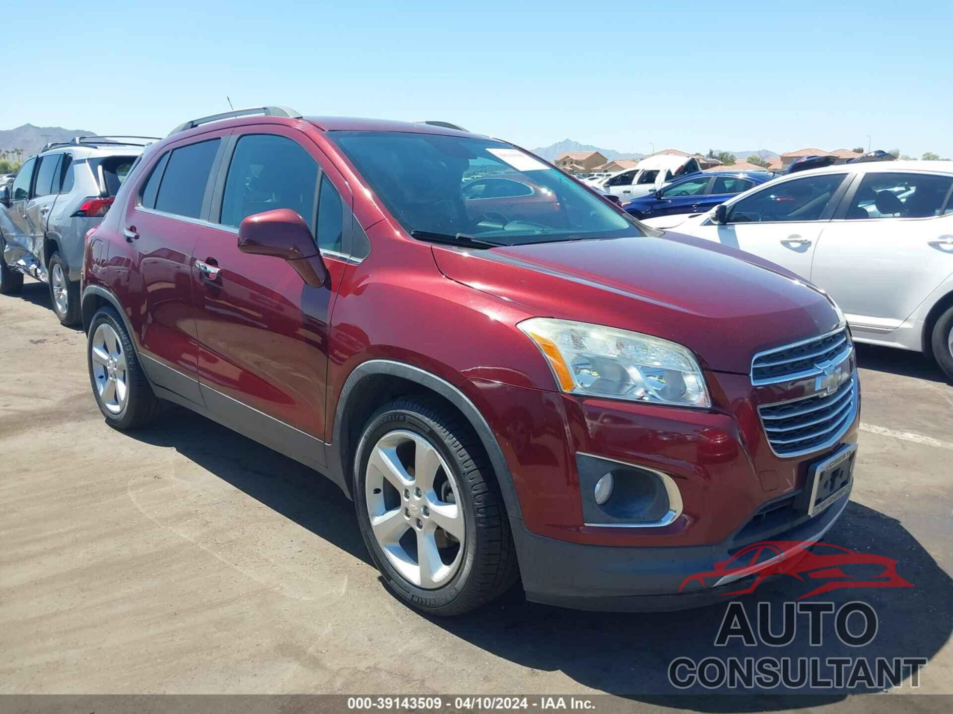 CHEVROLET TRAX 2016 - 3GNCJMSB4GL166476