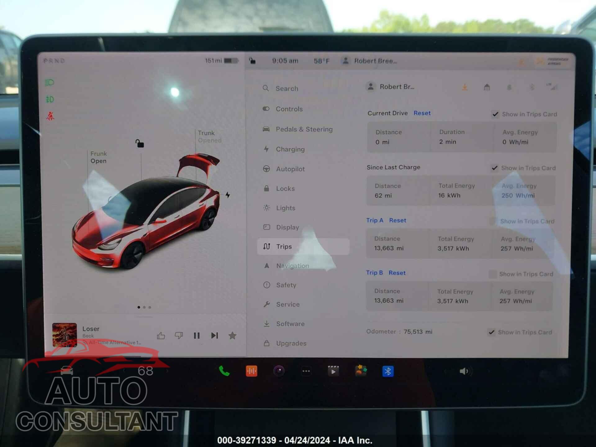 TESLA MODEL 3 2018 - 5YJ3E1EB0JF119359
