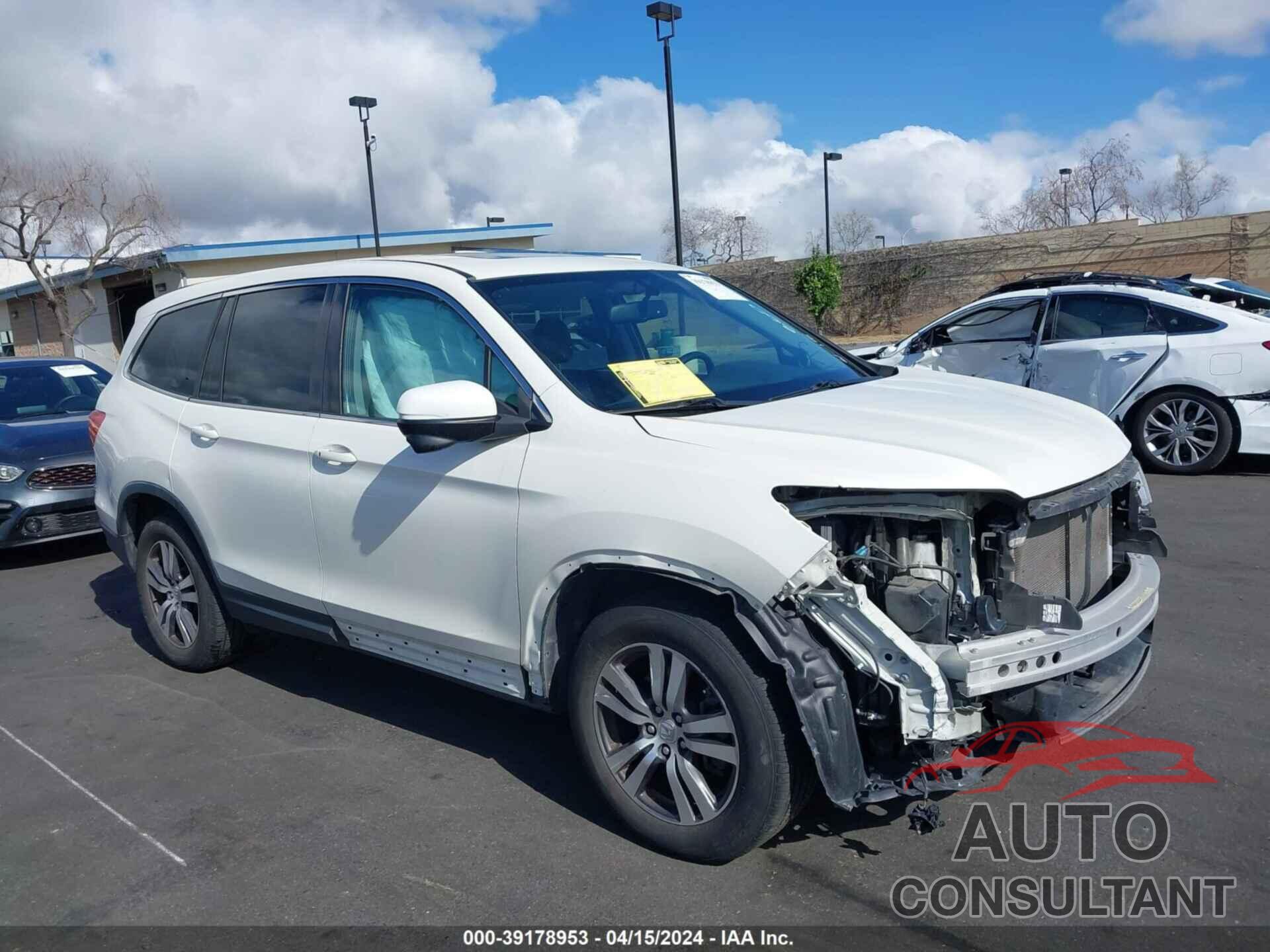 HONDA PILOT 2017 - 5FNYF5H52HB002411