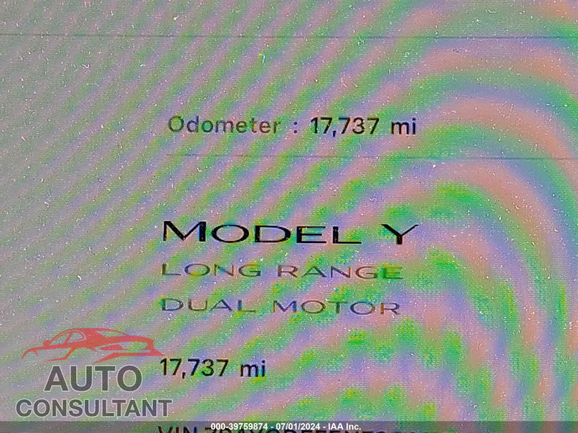 TESLA MODEL Y 2022 - 7SAYGDEE5NF366199