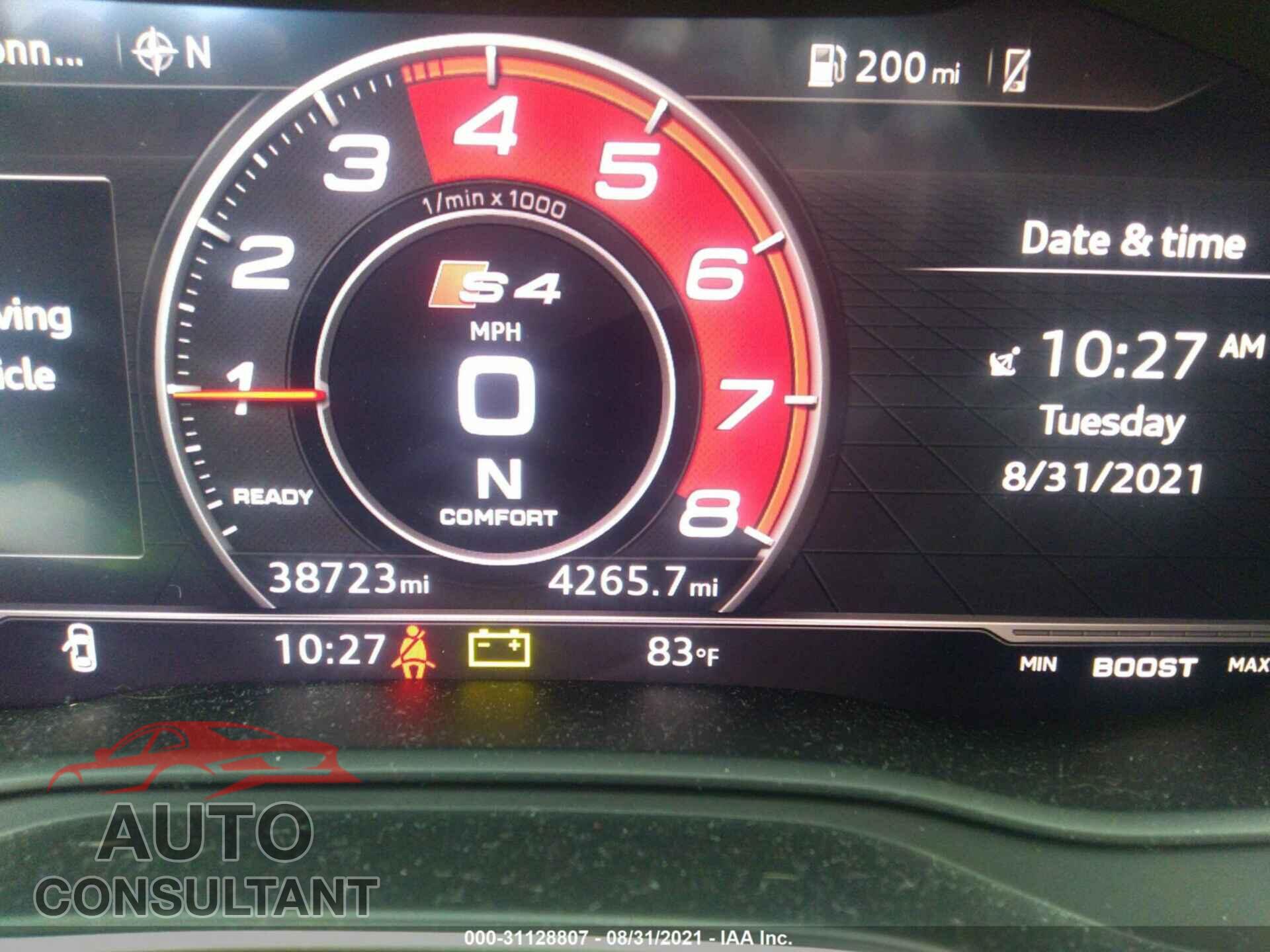 AUDI S4 2018 - WAUB4AF49JA003937