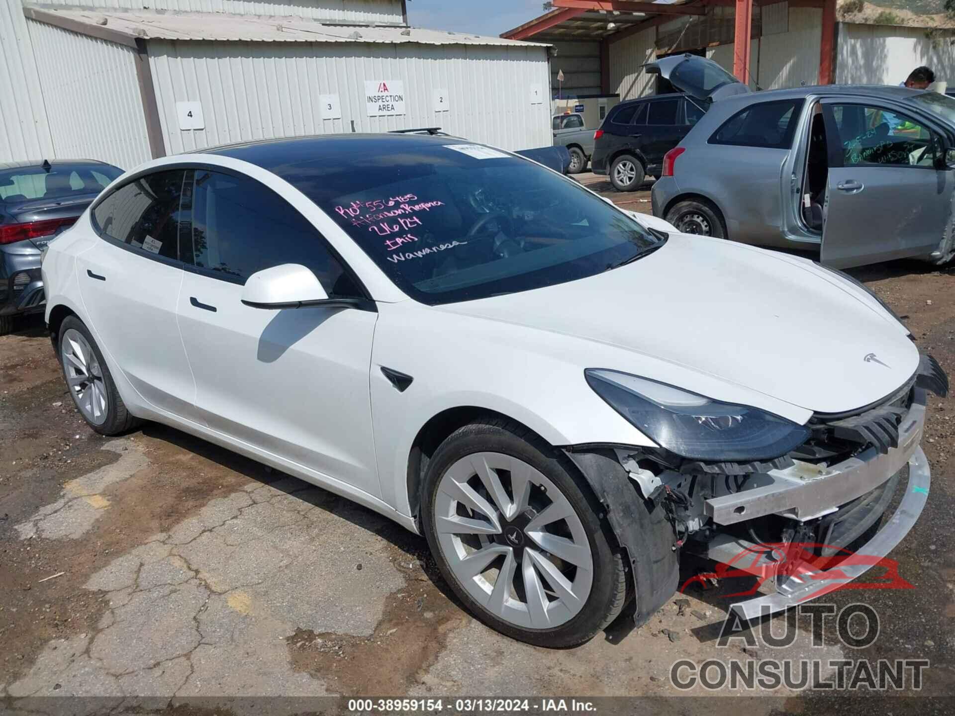 TESLA MODEL 3 2022 - 5YJ3E1EB8NF211020