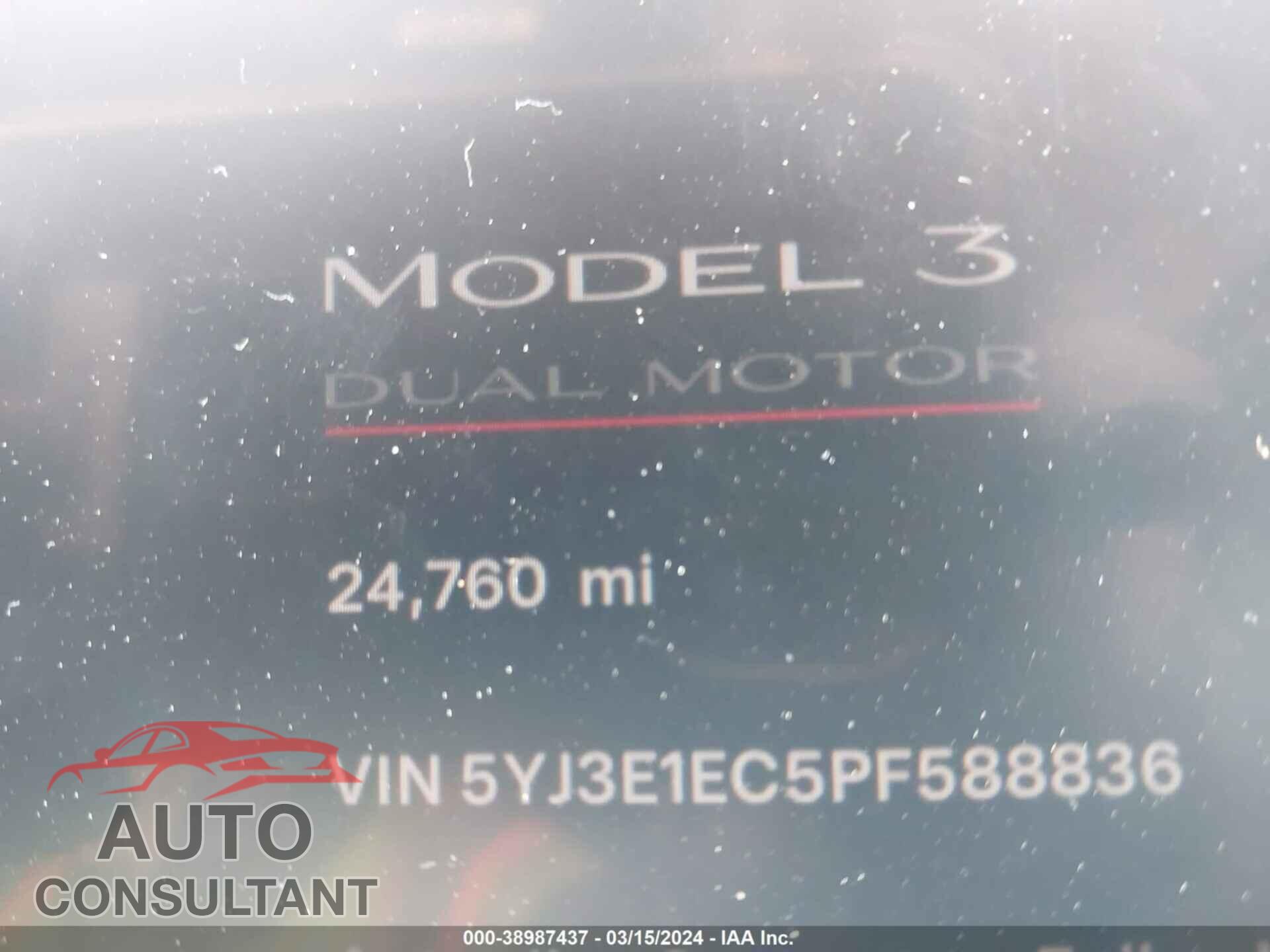 TESLA MODEL 3 2023 - 5YJ3E1EC5PF588836