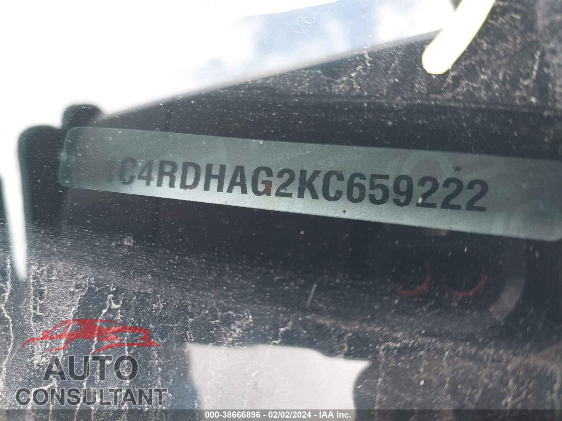 DODGE DURANGO 2019 - 1C4RDHAG2KC659222