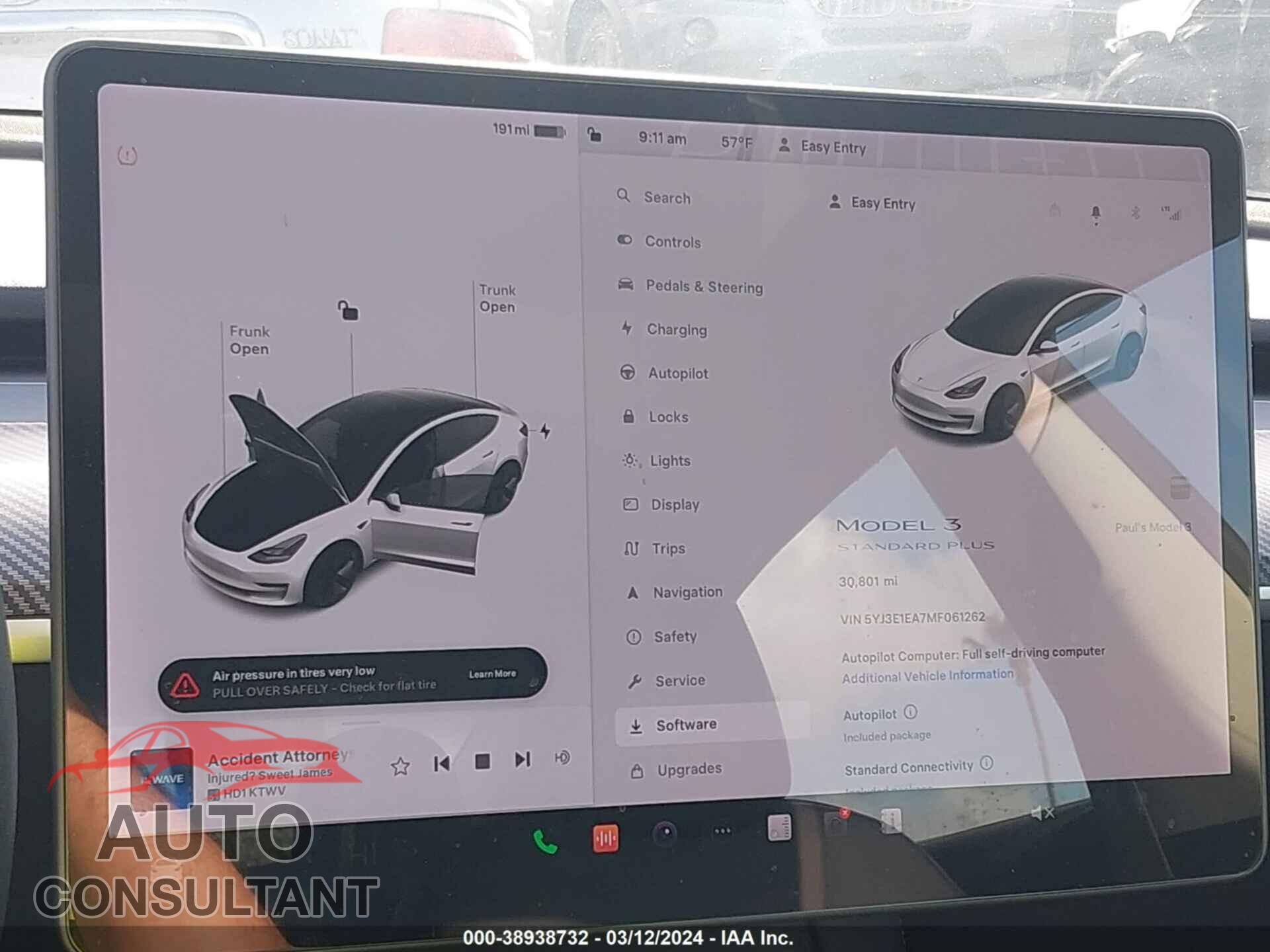 TESLA MODEL 3 2021 - 5YJ3E1EA7MF061262