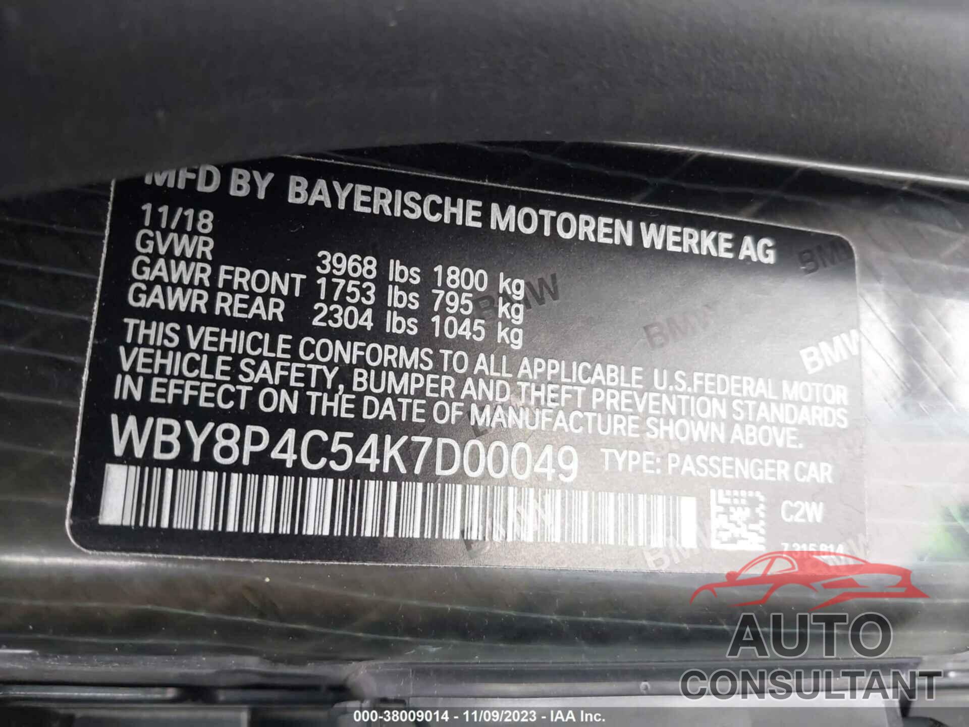 BMW I3 2019 - WBY8P4C54K7D00049