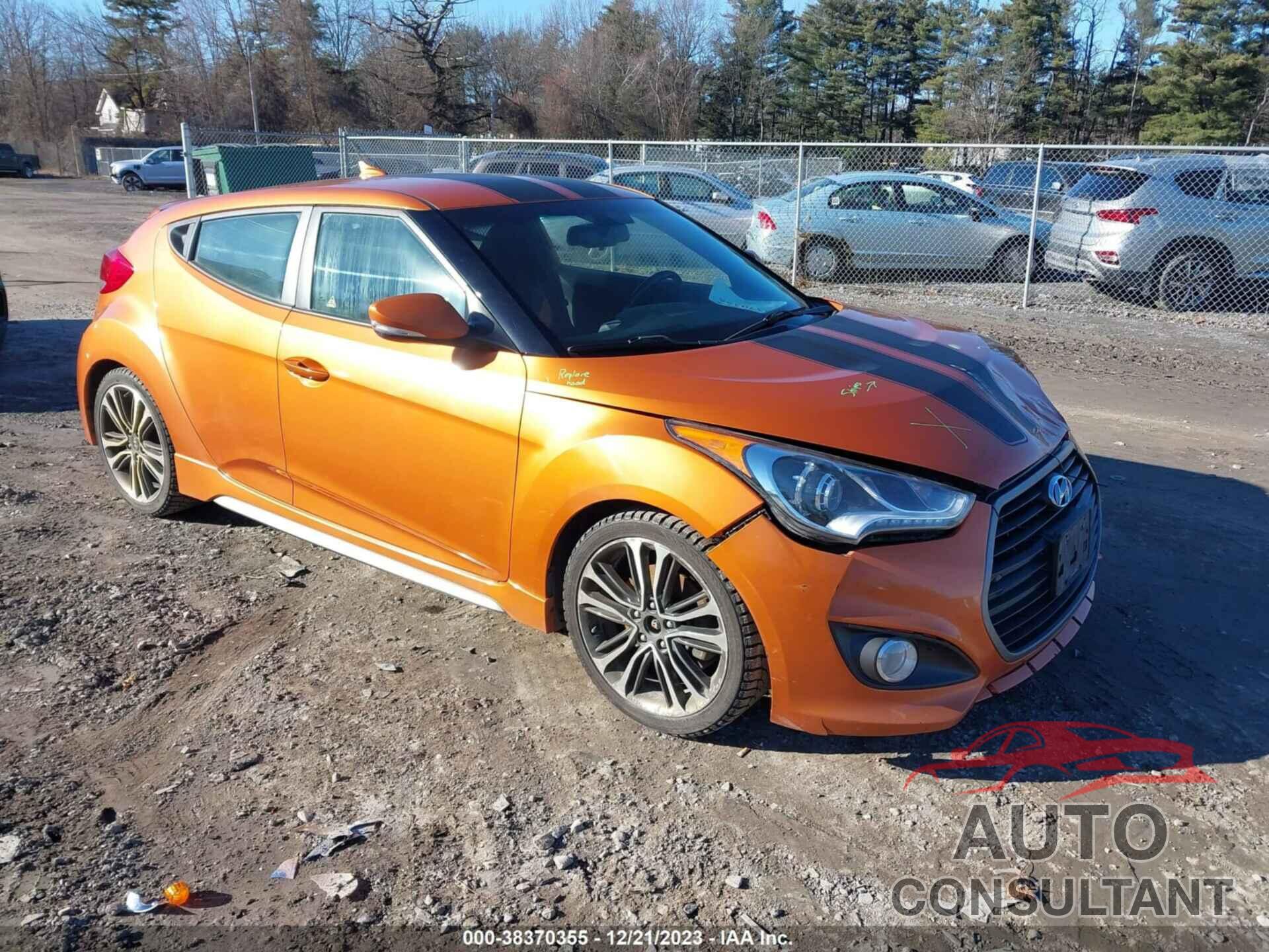 HYUNDAI VELOSTER 2016 - KMHTC6AE9GU263703