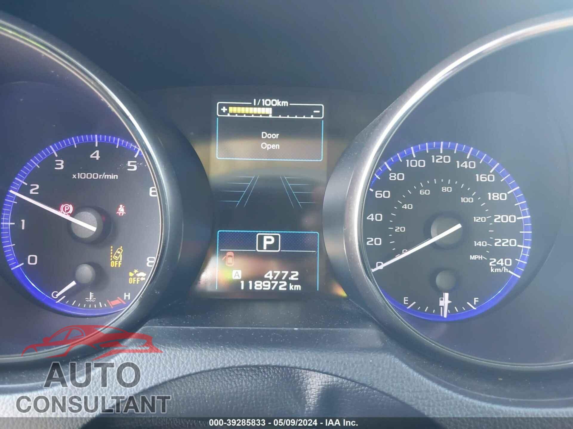 SUBARU OUTBACK 2017 - 4S4BSCTC8H3296918