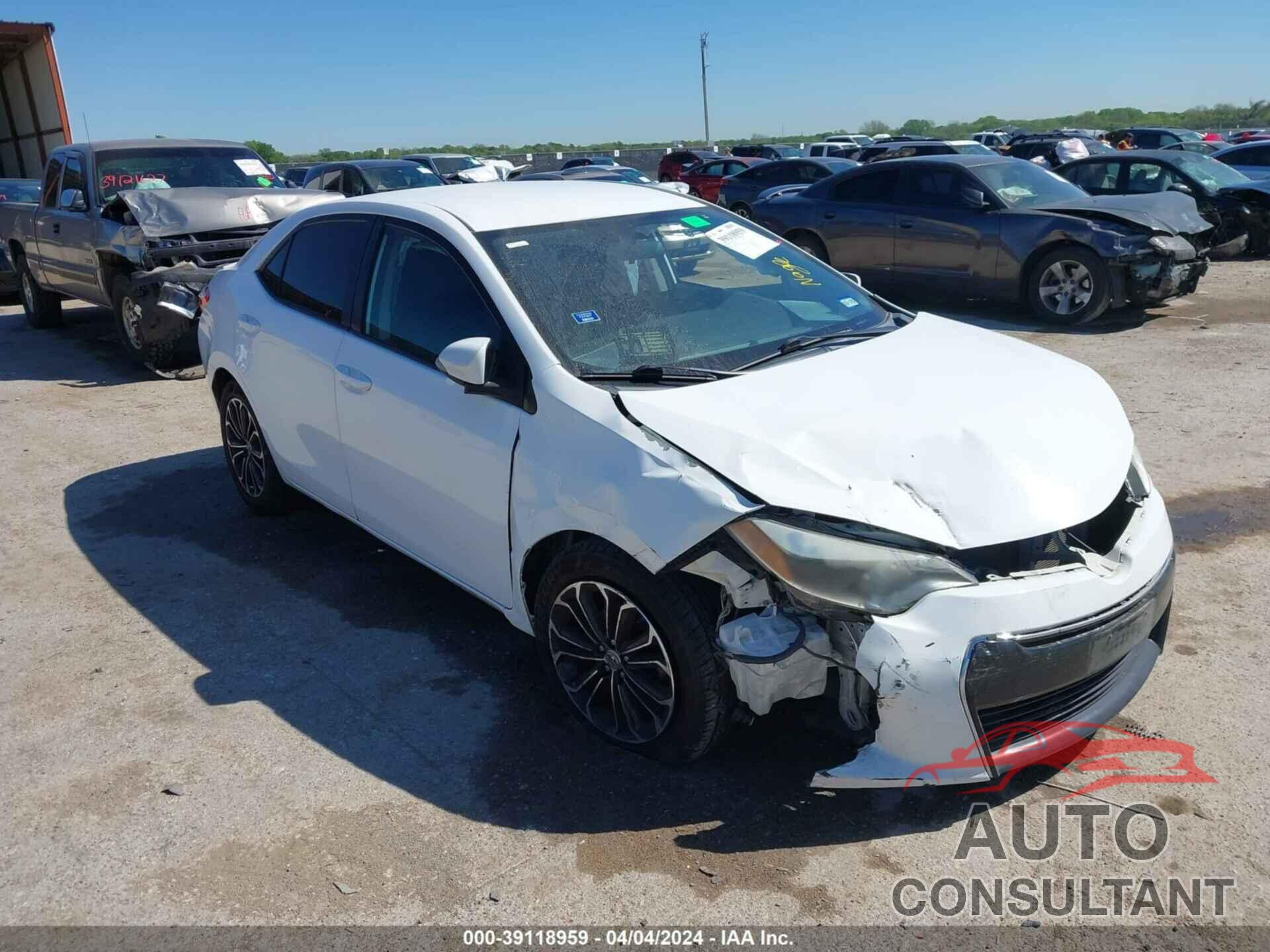 TOYOTA COROLLA 2016 - 5YFBURHE0GP430998