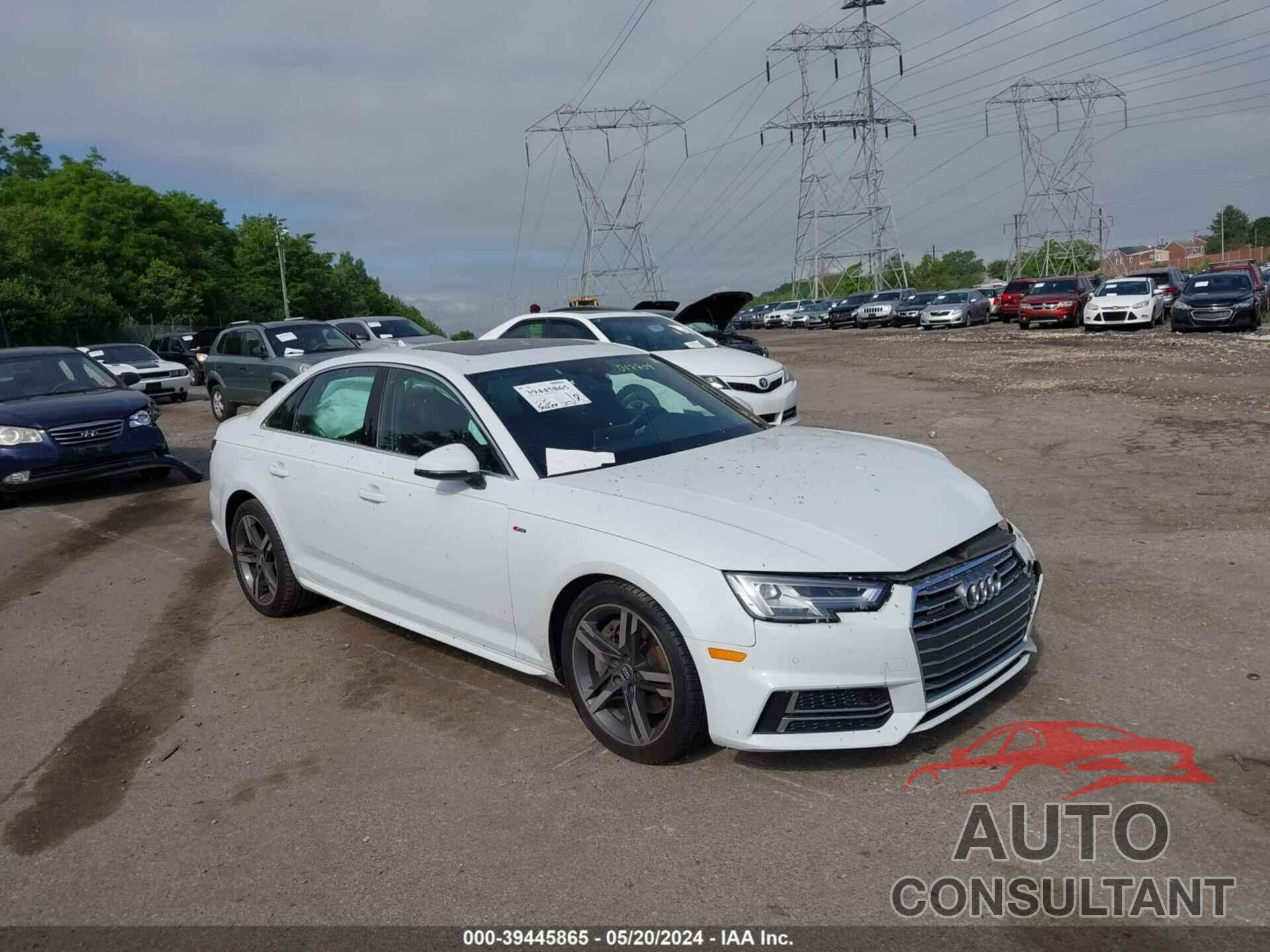 AUDI A4 2017 - WAUENAF44HN017709