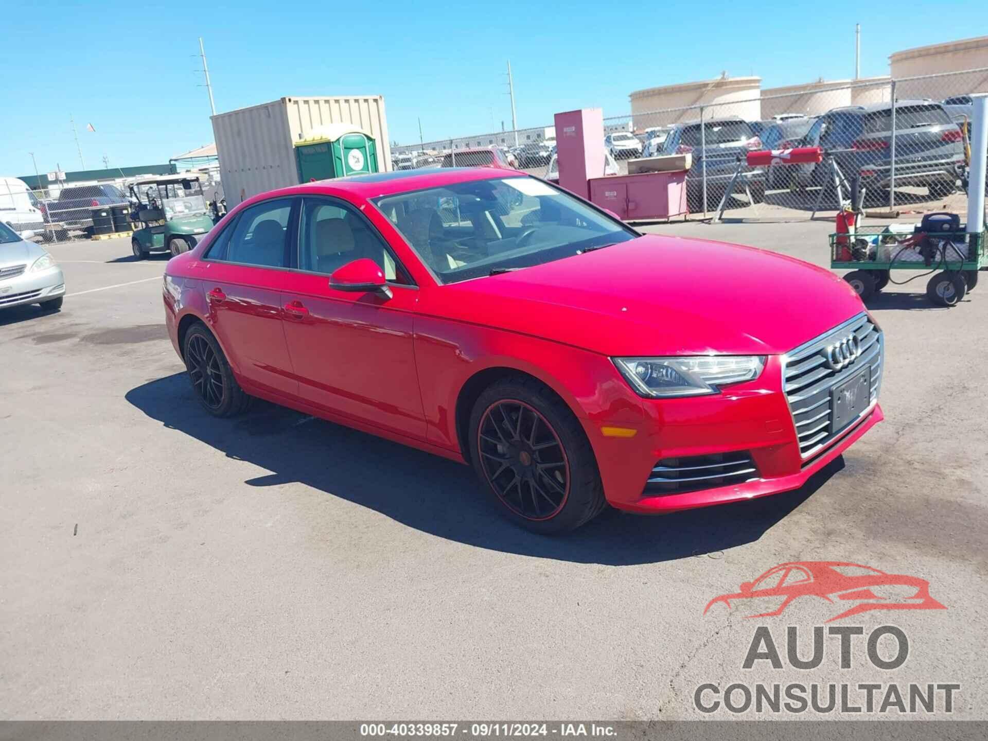 AUDI A4 2017 - WAUGNAF43HN020528