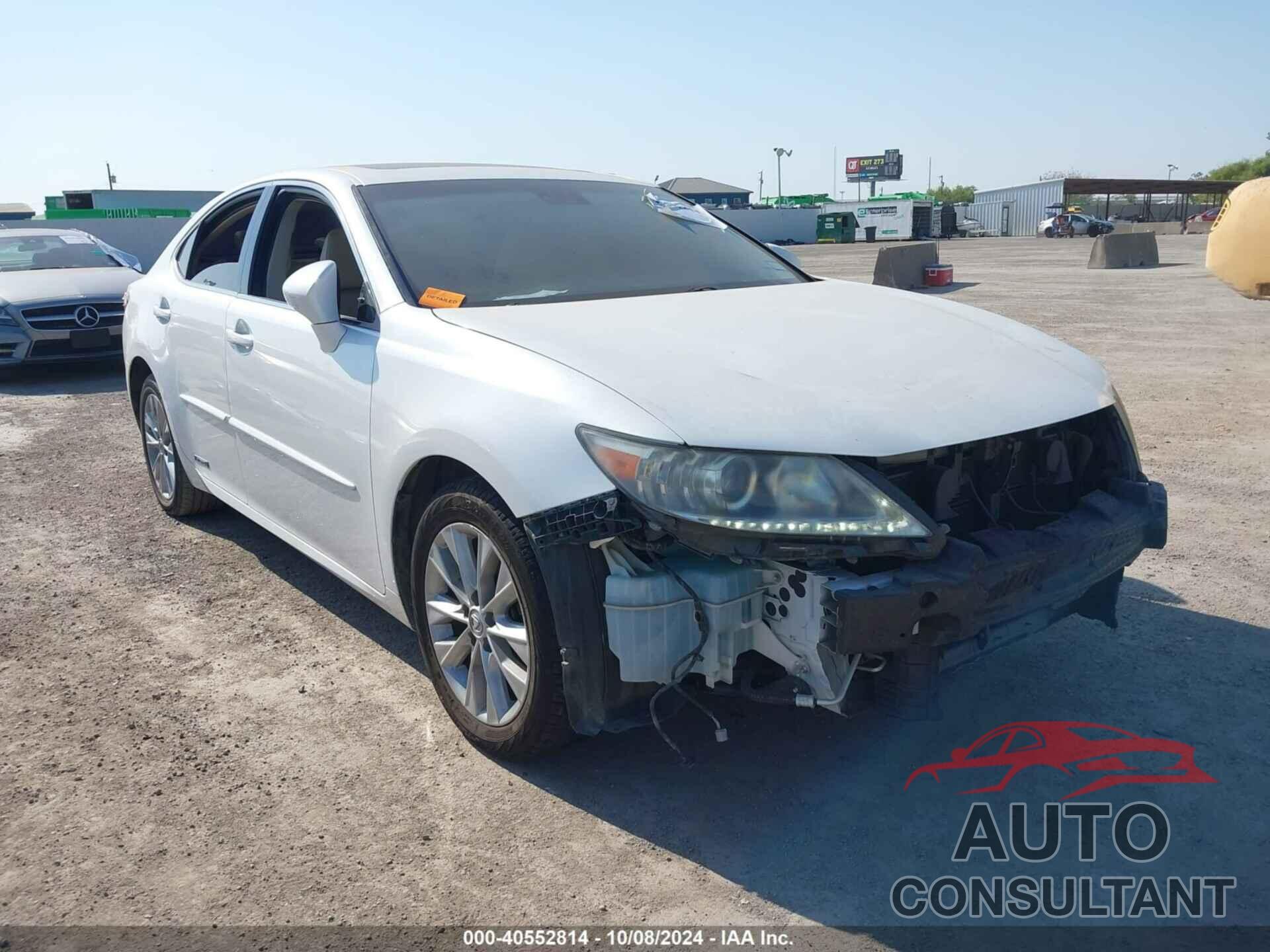 LEXUS ES 300H 2013 - JTHBW1GG2D2012322
