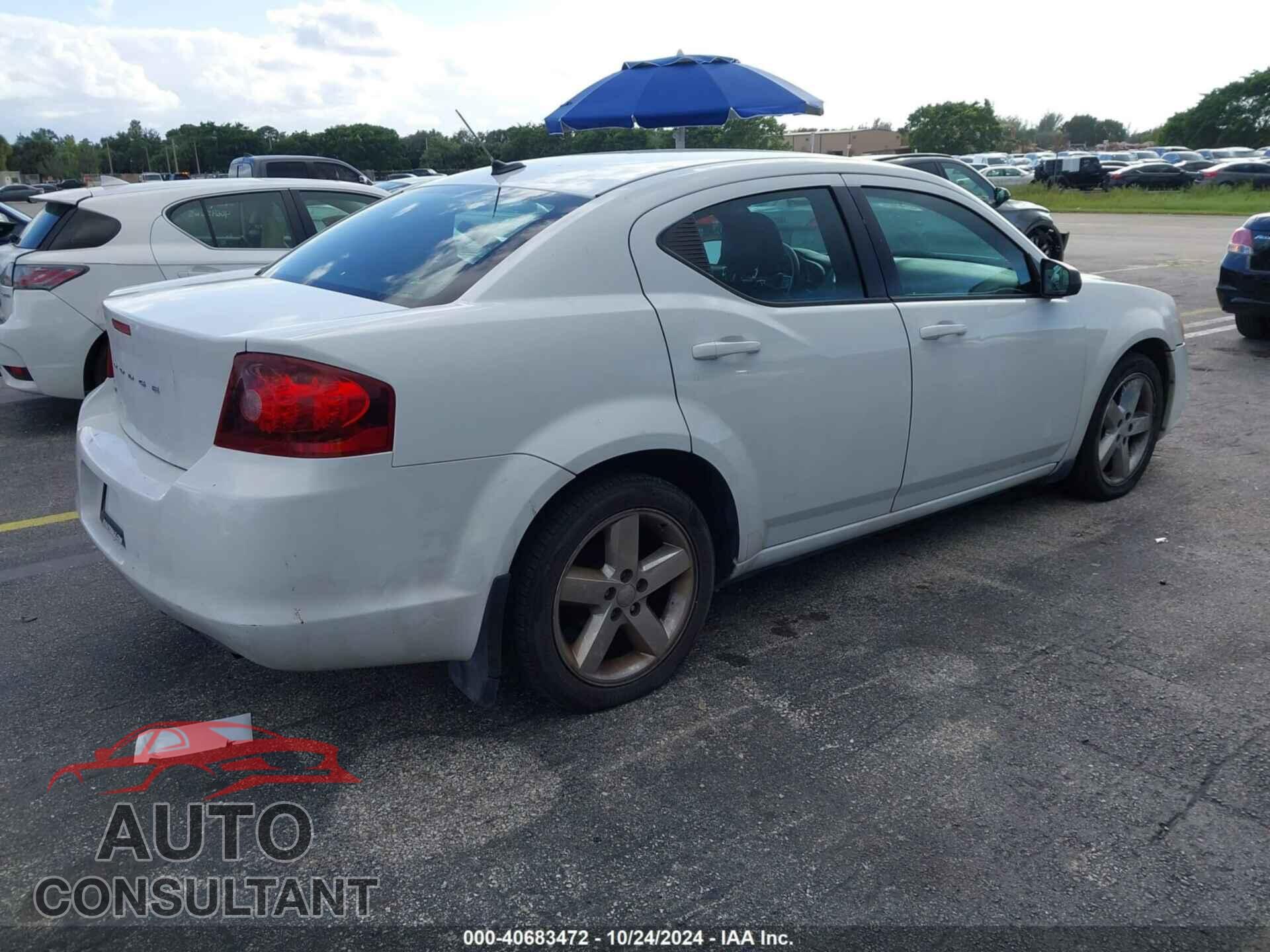 DODGE AVENGER 2013 - 1C3CDZAB8DN687876