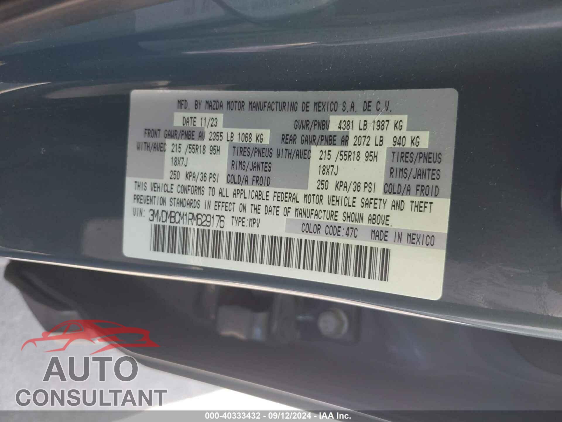 MAZDA CX-30 2024 - 3MVDMBCM1RM629176