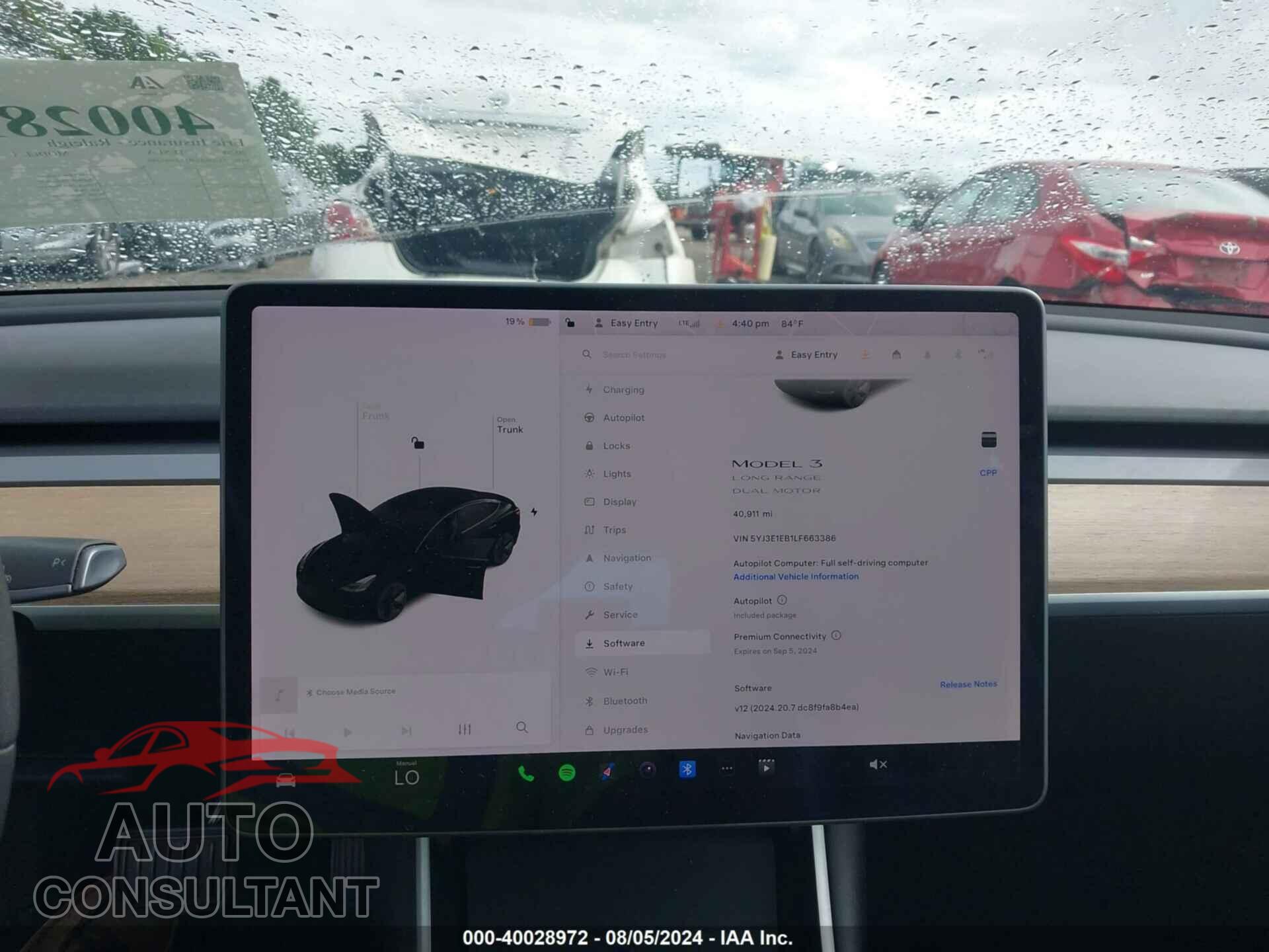 TESLA MODEL 3 2020 - 5YJ3E1EB1LF663386