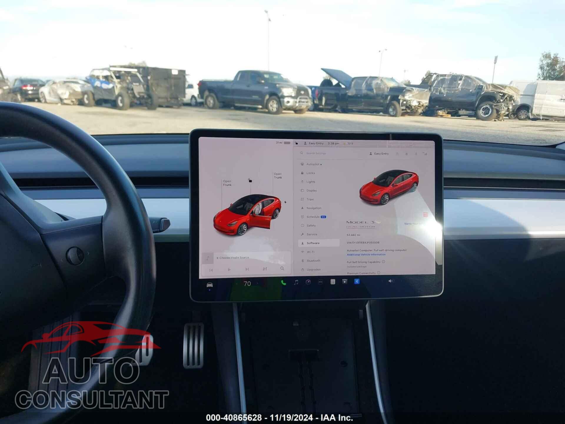 TESLA MODEL 3 2018 - 5YJ3E1EBXJF055508