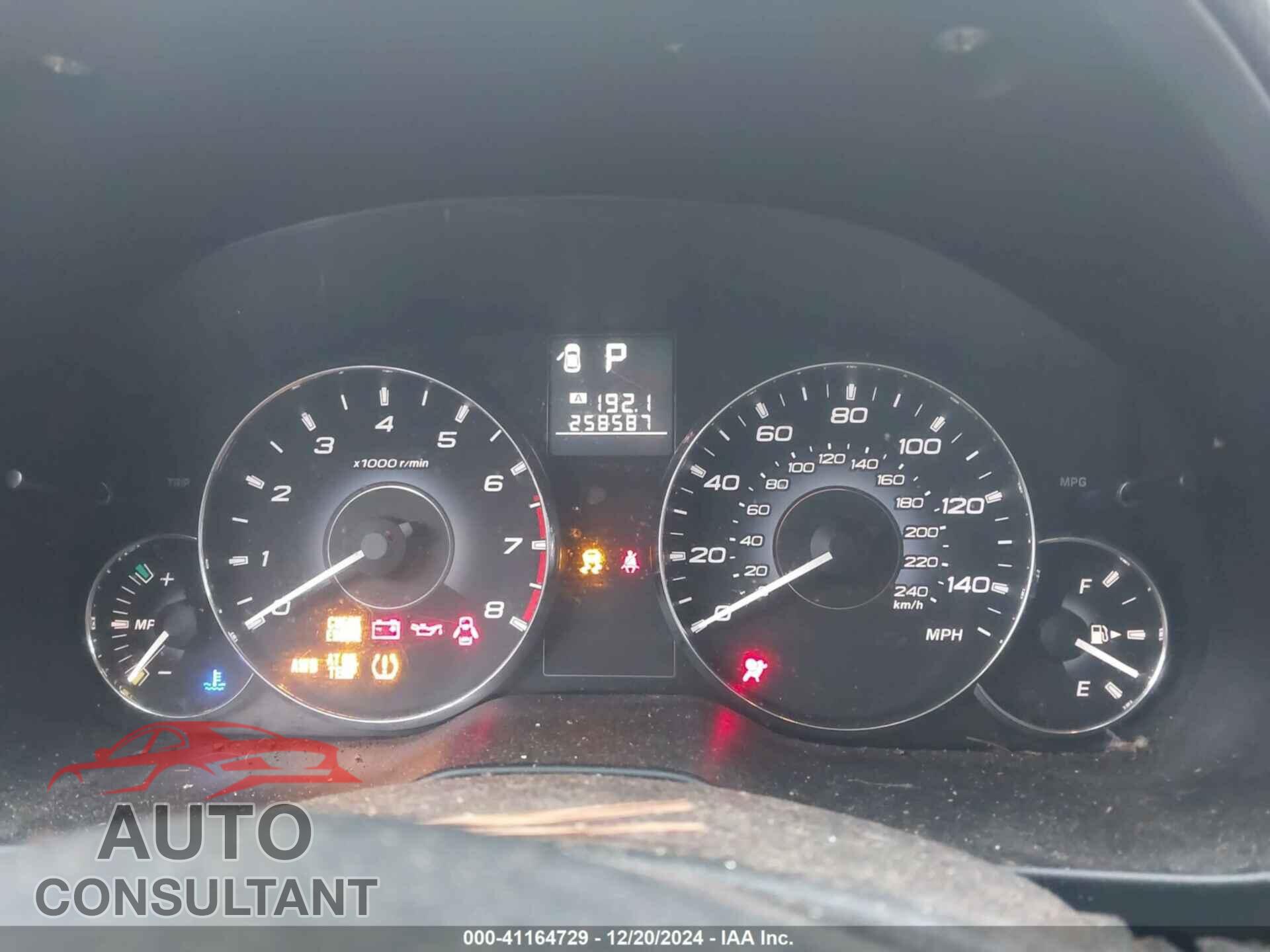 SUBARU OUTBACK 2011 - 4S4BRBAC0B3322265