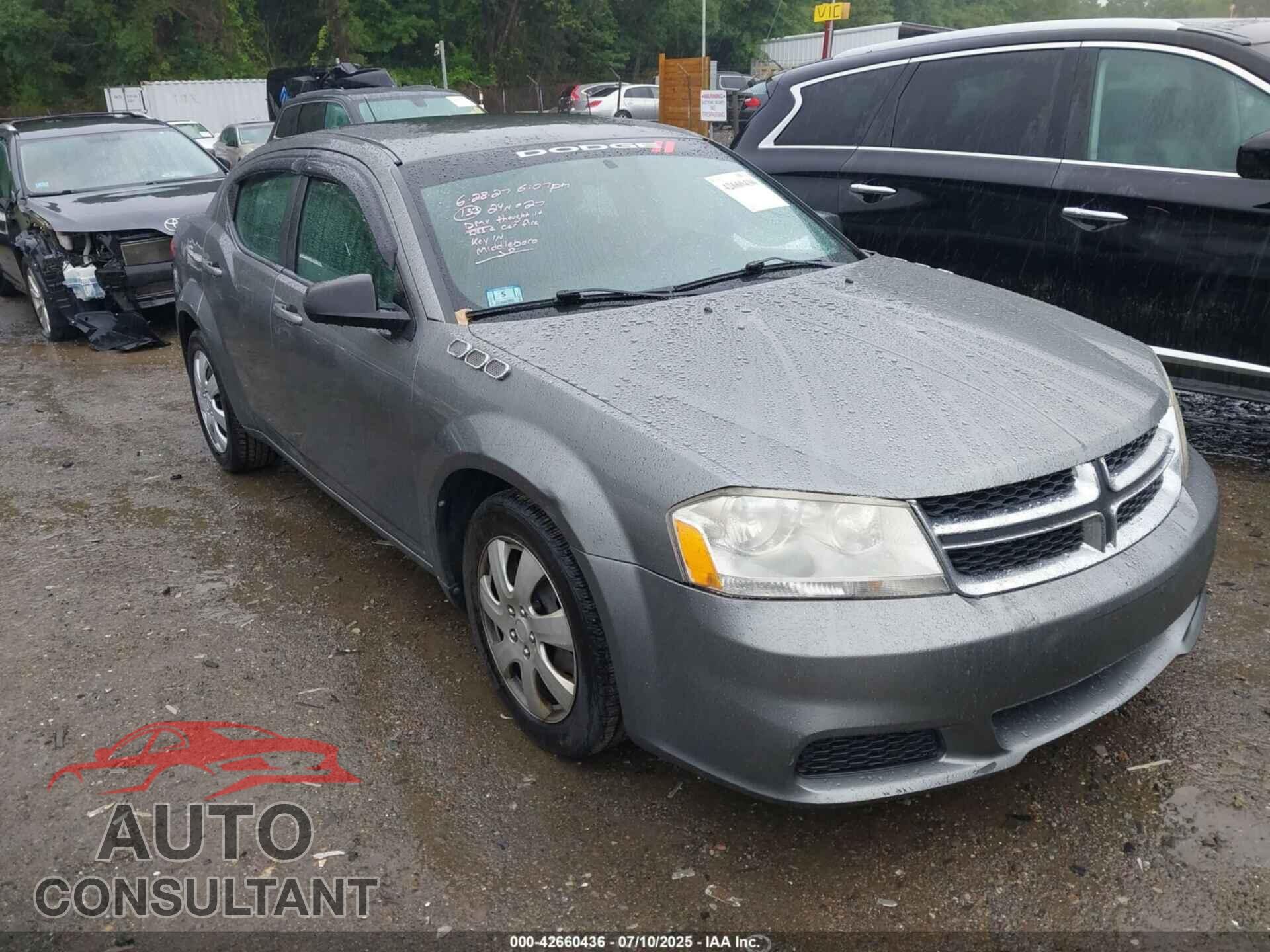 DODGE AVENGER 2012 - 1C3CDZAB2CN193348