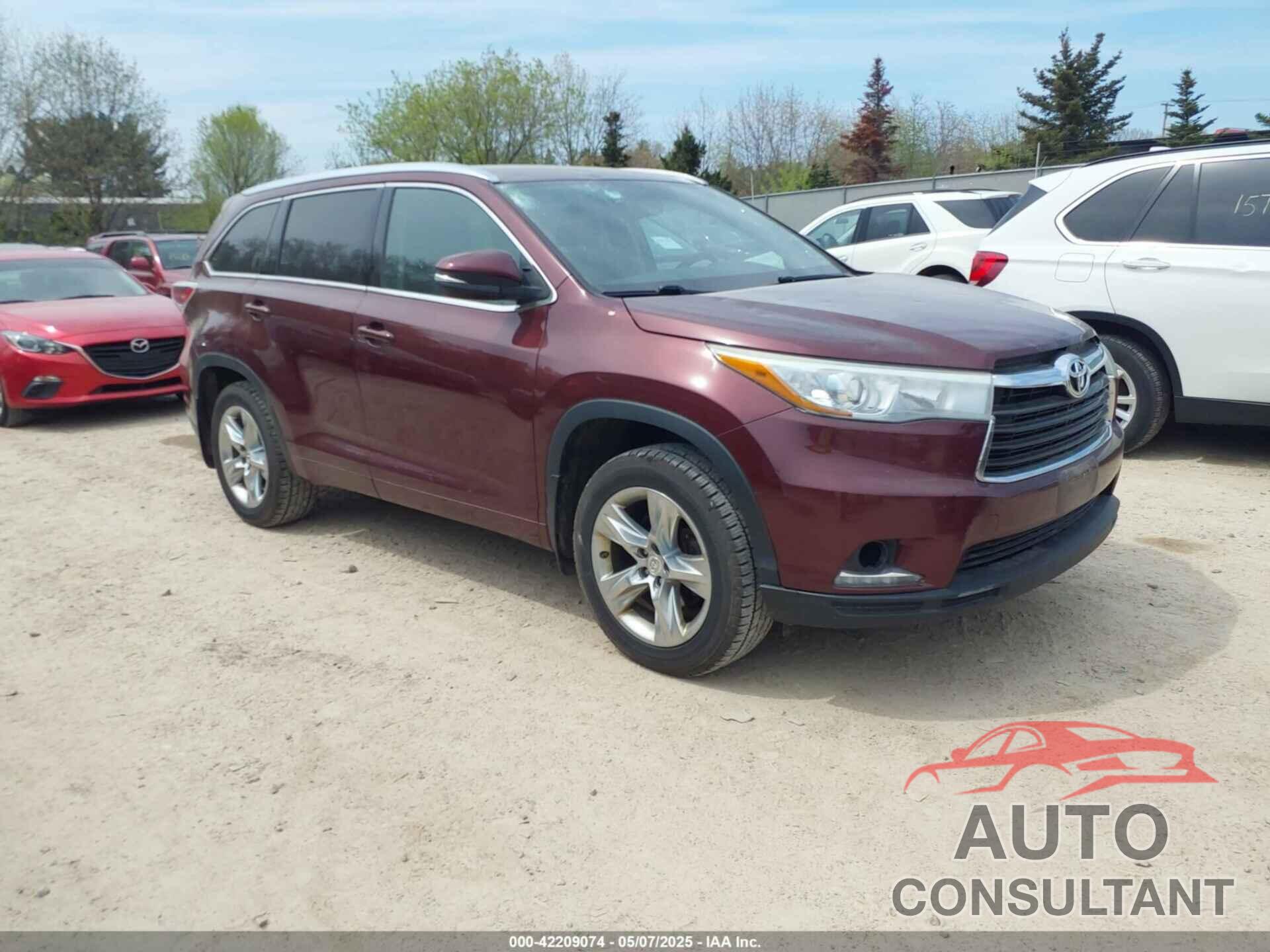 TOYOTA HIGHLANDER 2015 - 5TDDKRFH4FS119611