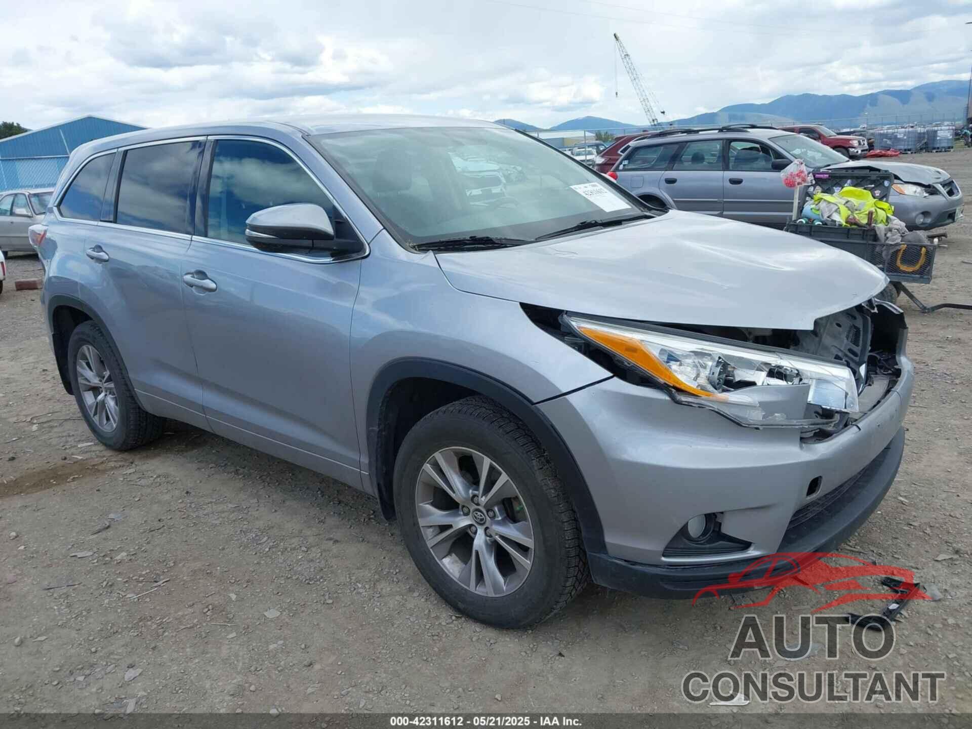 TOYOTA HIGHLANDER 2016 - 5TDBKRFH8GS339231