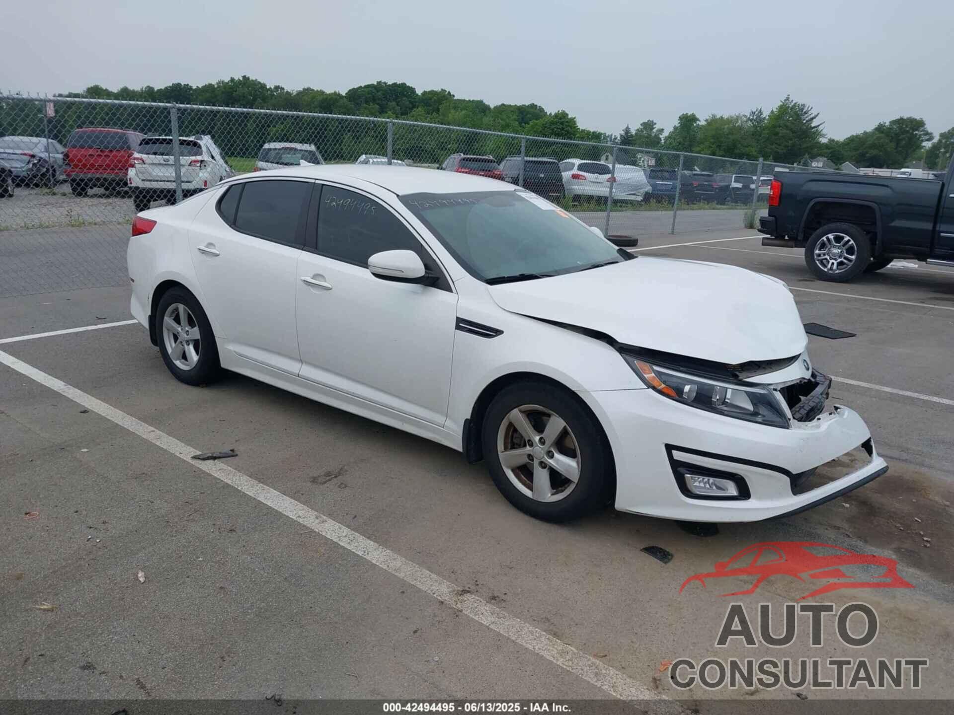 KIA OPTIMA 2014 - KNAGM4A7XE5481131