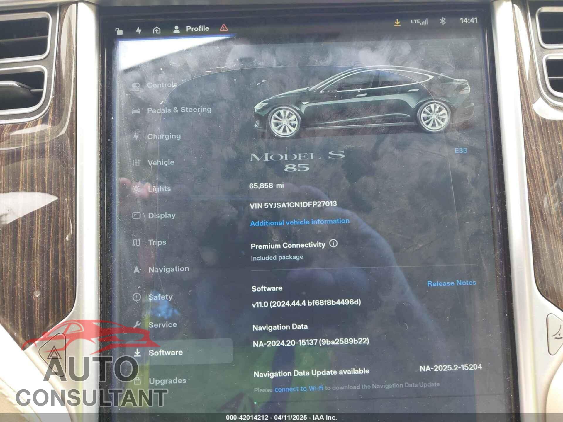 TESLA MODEL S 2013 - 5YJSA1CN1DFP27013