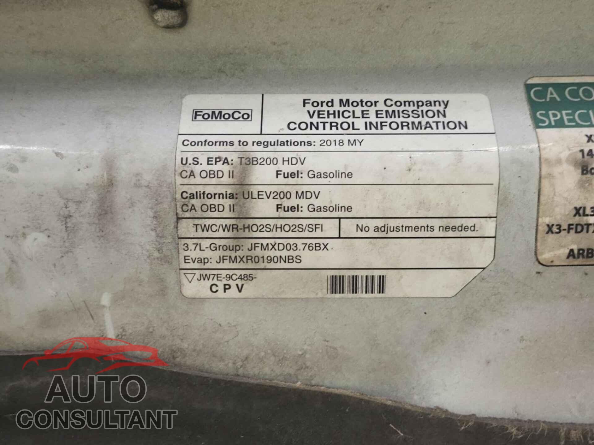 FORD TRANSIT 2018 - 1FTKR3XM8JKB55927