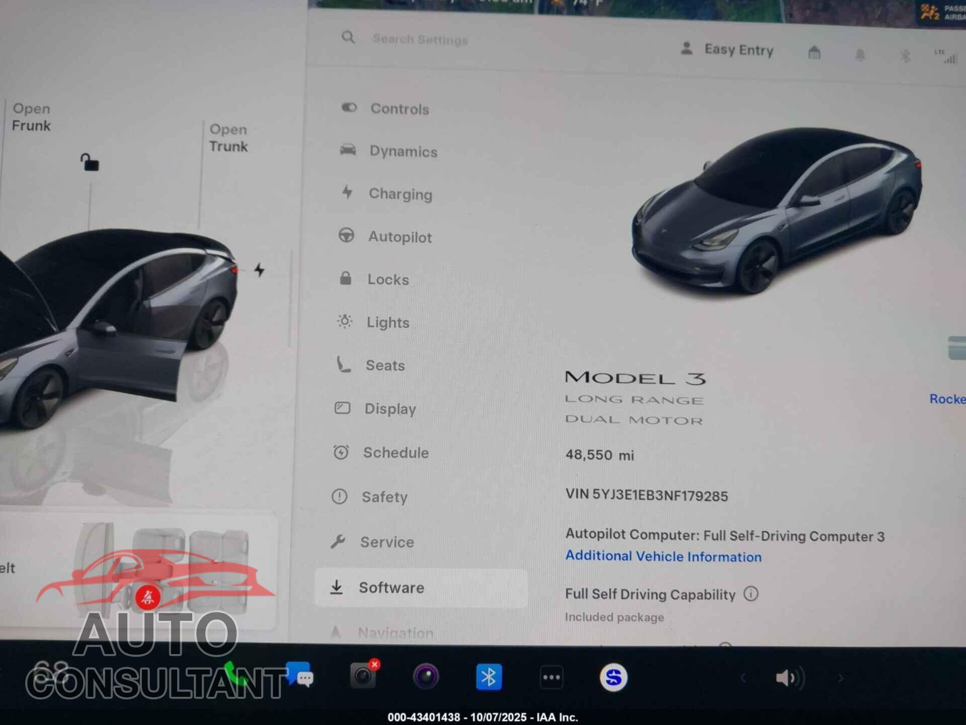 TESLA MODEL 3 2022 - 5YJ3E1EB3NF179285
