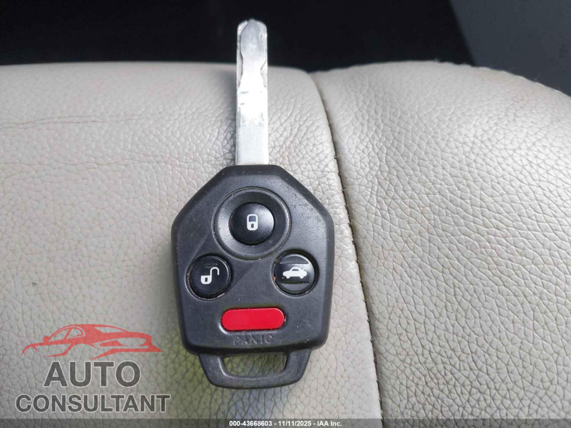 SUBARU OUTBACK 2012 - 4S4BRBCCXC3254779