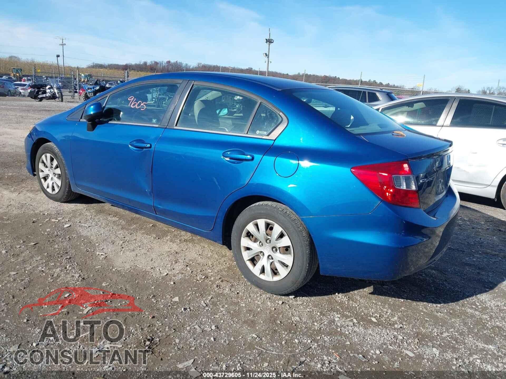 HONDA CIVIC 2012 - 19XFB2F56CE322513