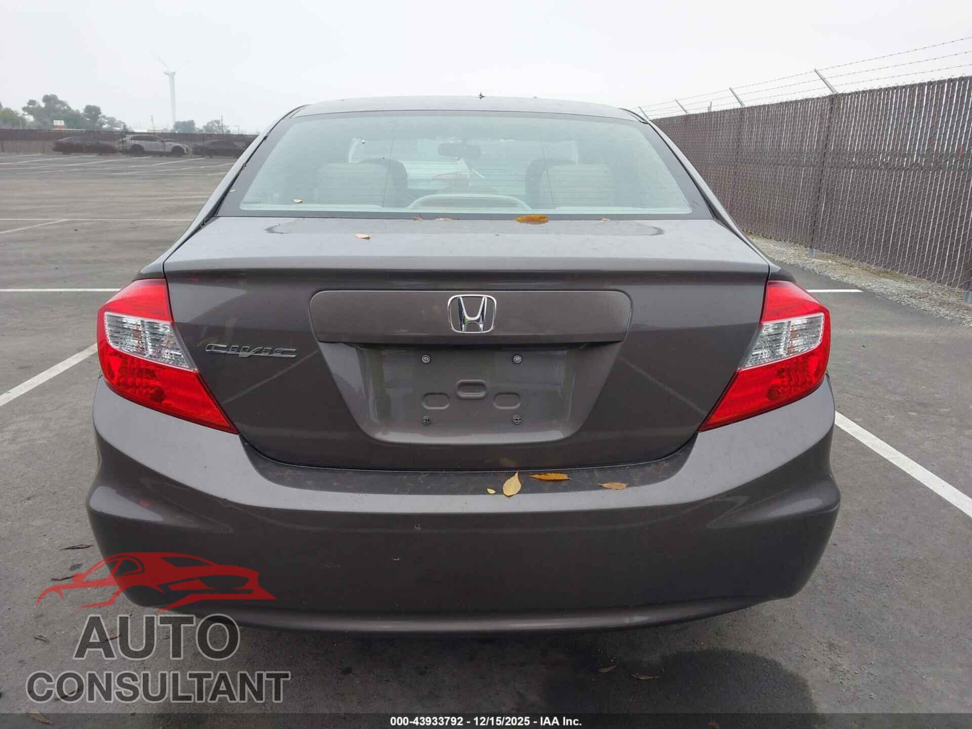 HONDA CIVIC 2012 - 19XFB2F90CE329783