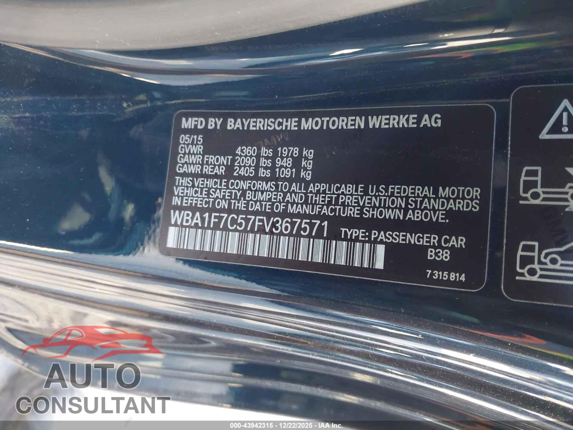 BMW 228I 2015 - WBA1F7C57FV367571