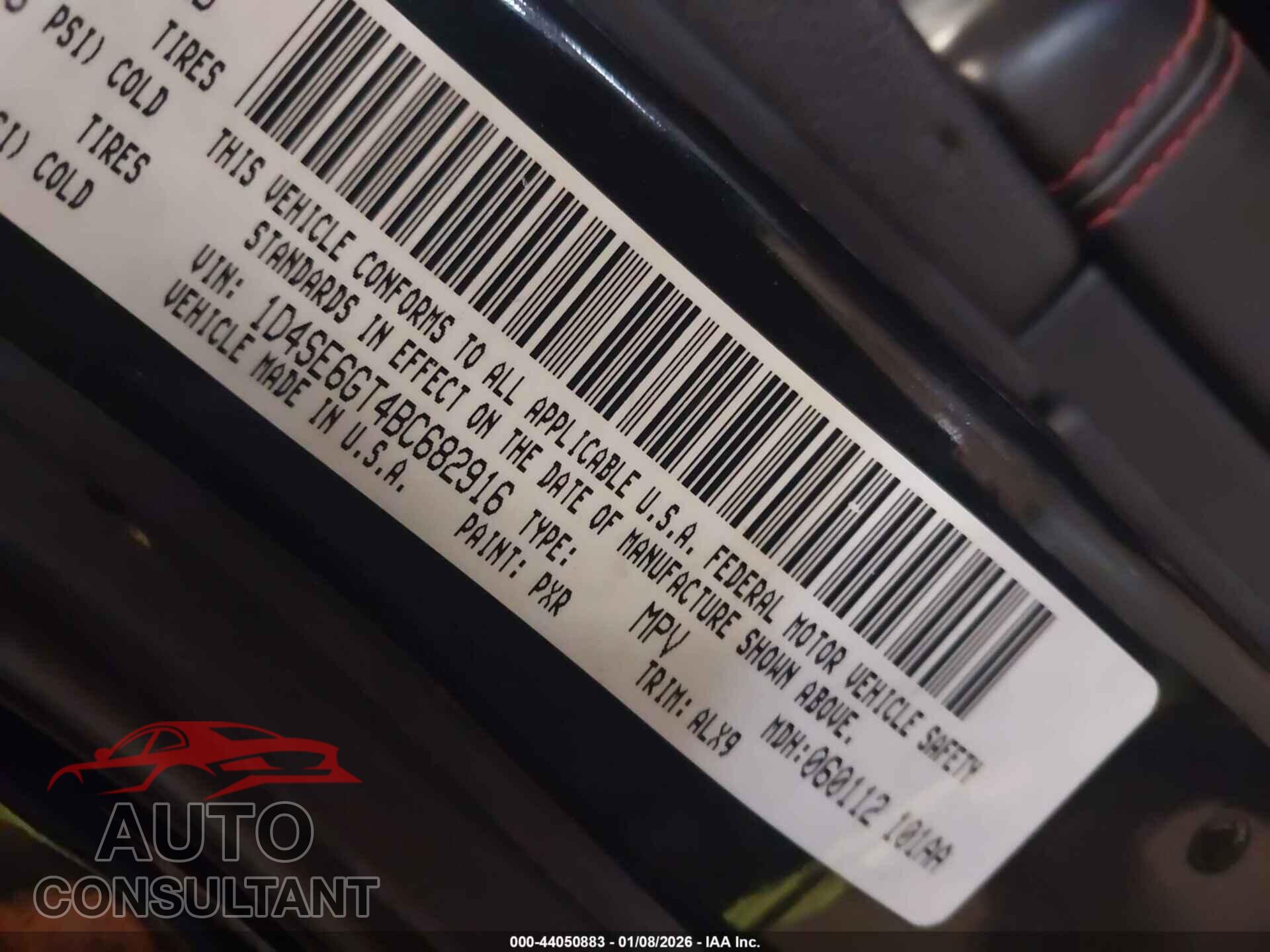 DODGE DURANGO 2011 - 1D4SE6GT4BC682916