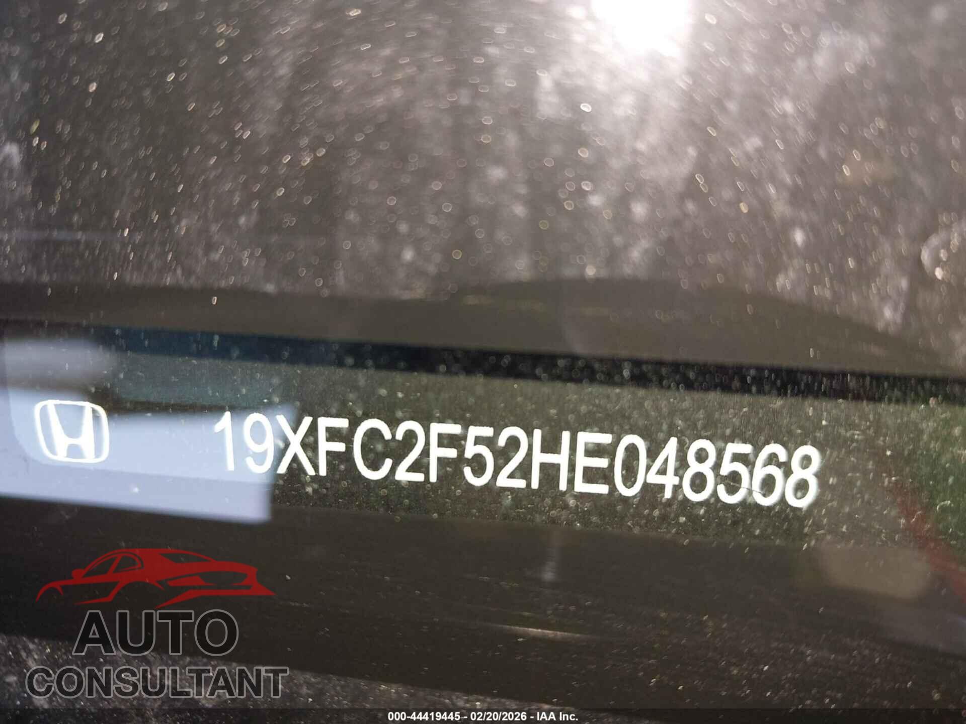 HONDA CIVIC 2017 - 19XFC2F52HE048568