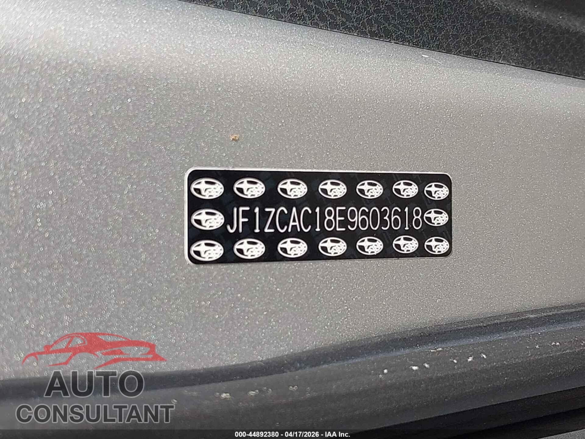 SUBARU BRZ 2014 - JF1ZCAC18E9603618