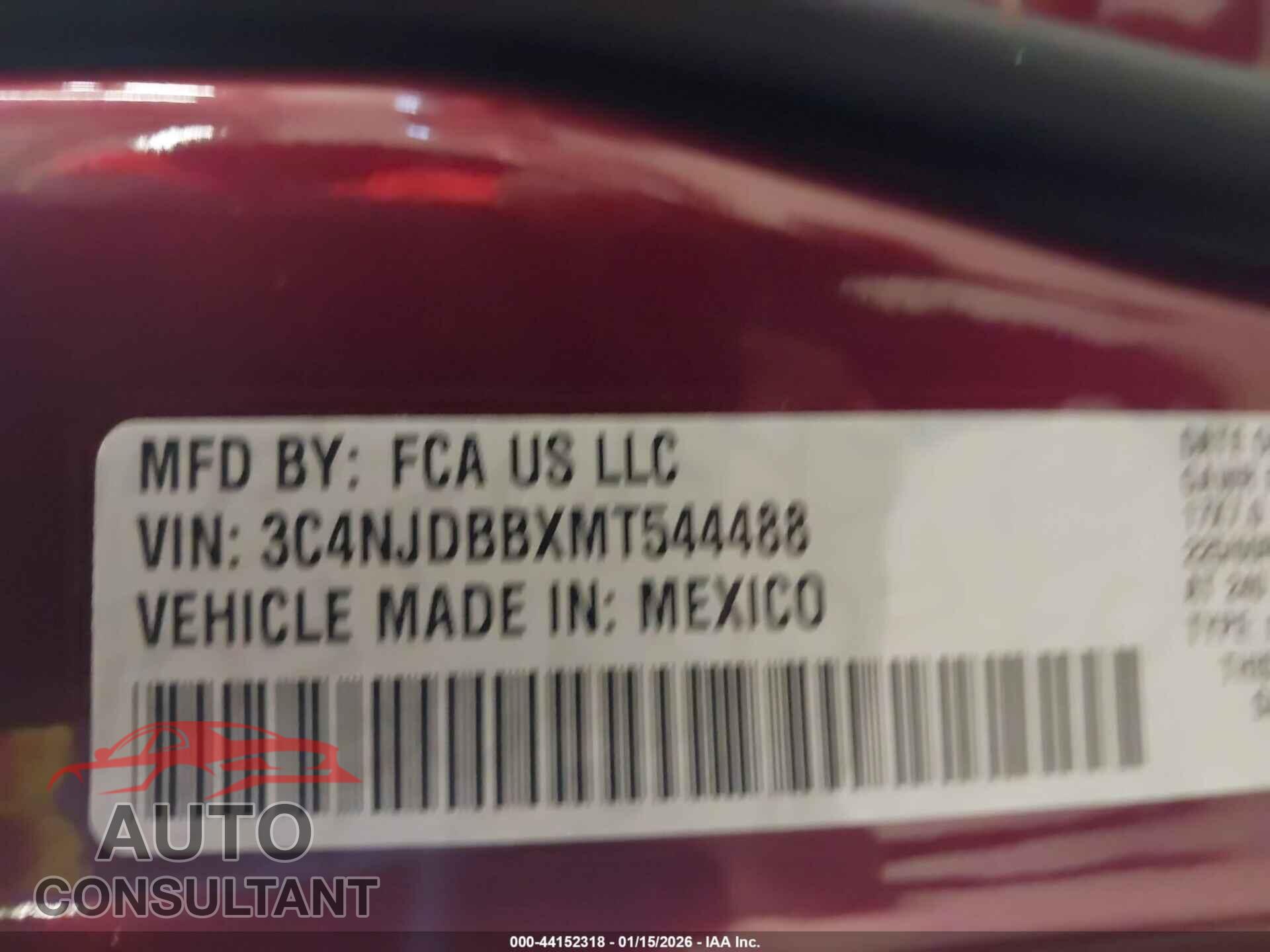 JEEP COMPASS 2021 - 3C4NJDBBXMT544488