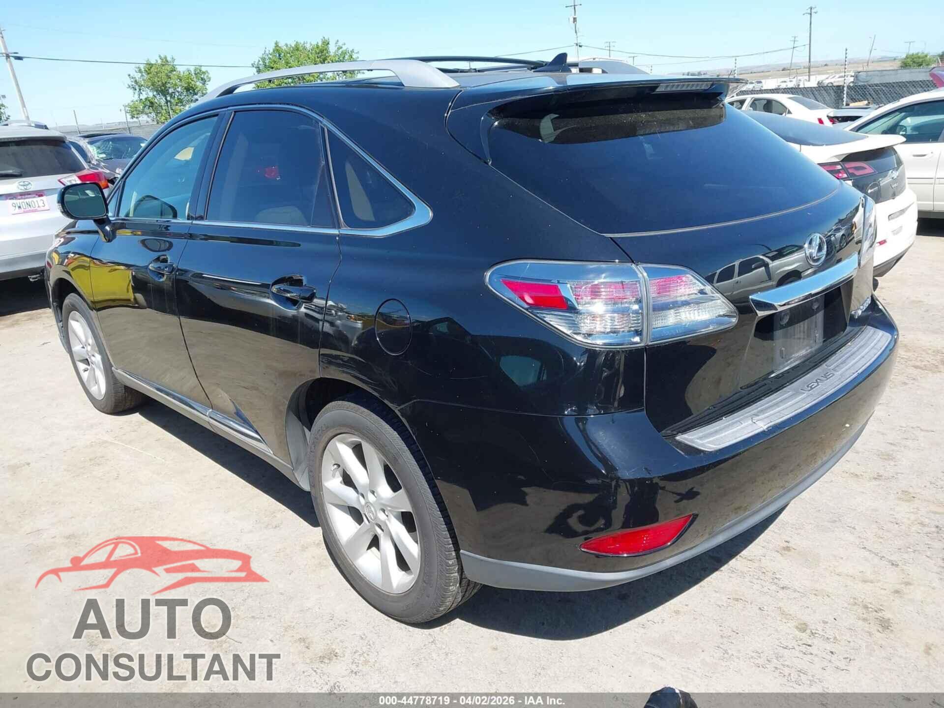 LEXUS RX 350 2012 - 2T2BK1BA5CC146852