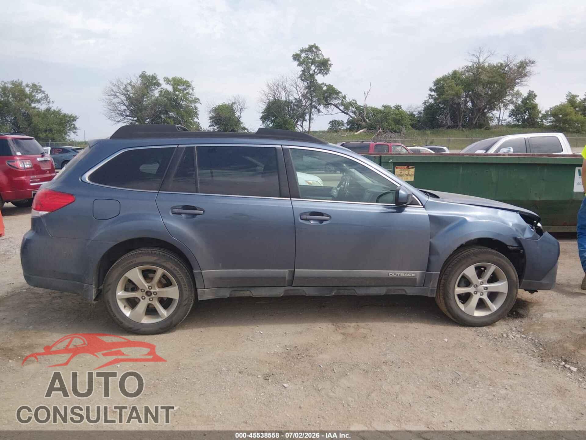 SUBARU OUTBACK 2013 - 4S4BRBCC4D3241303