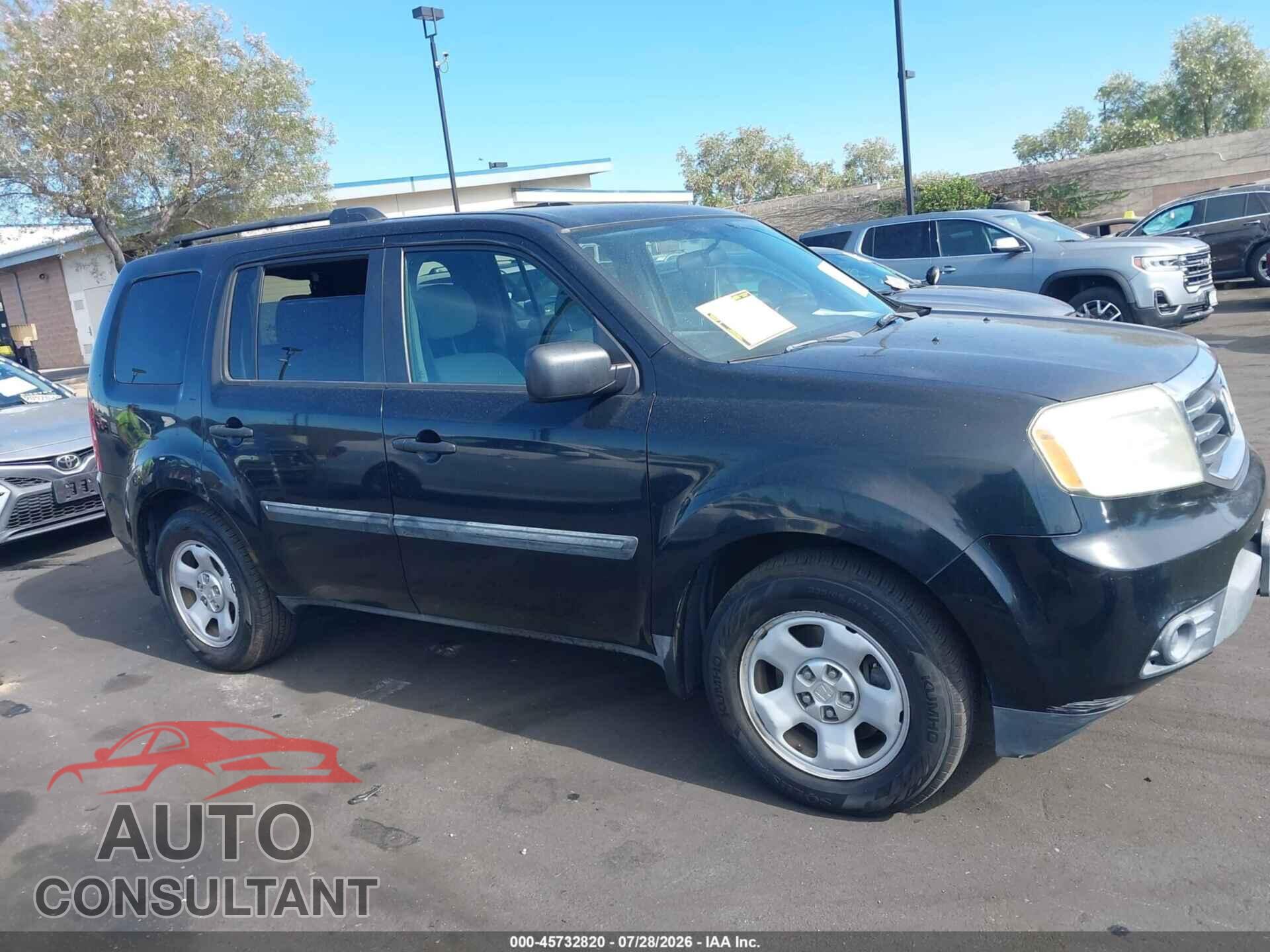 HONDA PILOT 2013 - 5FNYF3H28DB036809