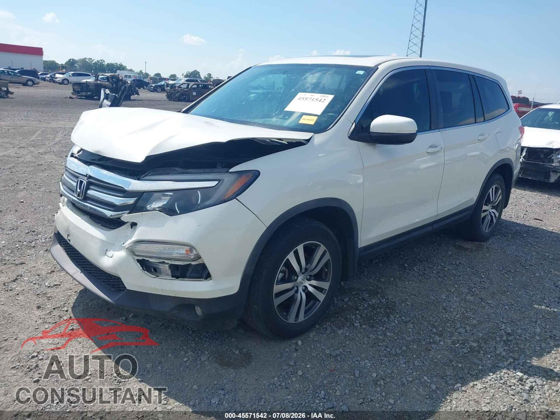 HONDA PILOT 2017 - 5FNYF6H73HB053679