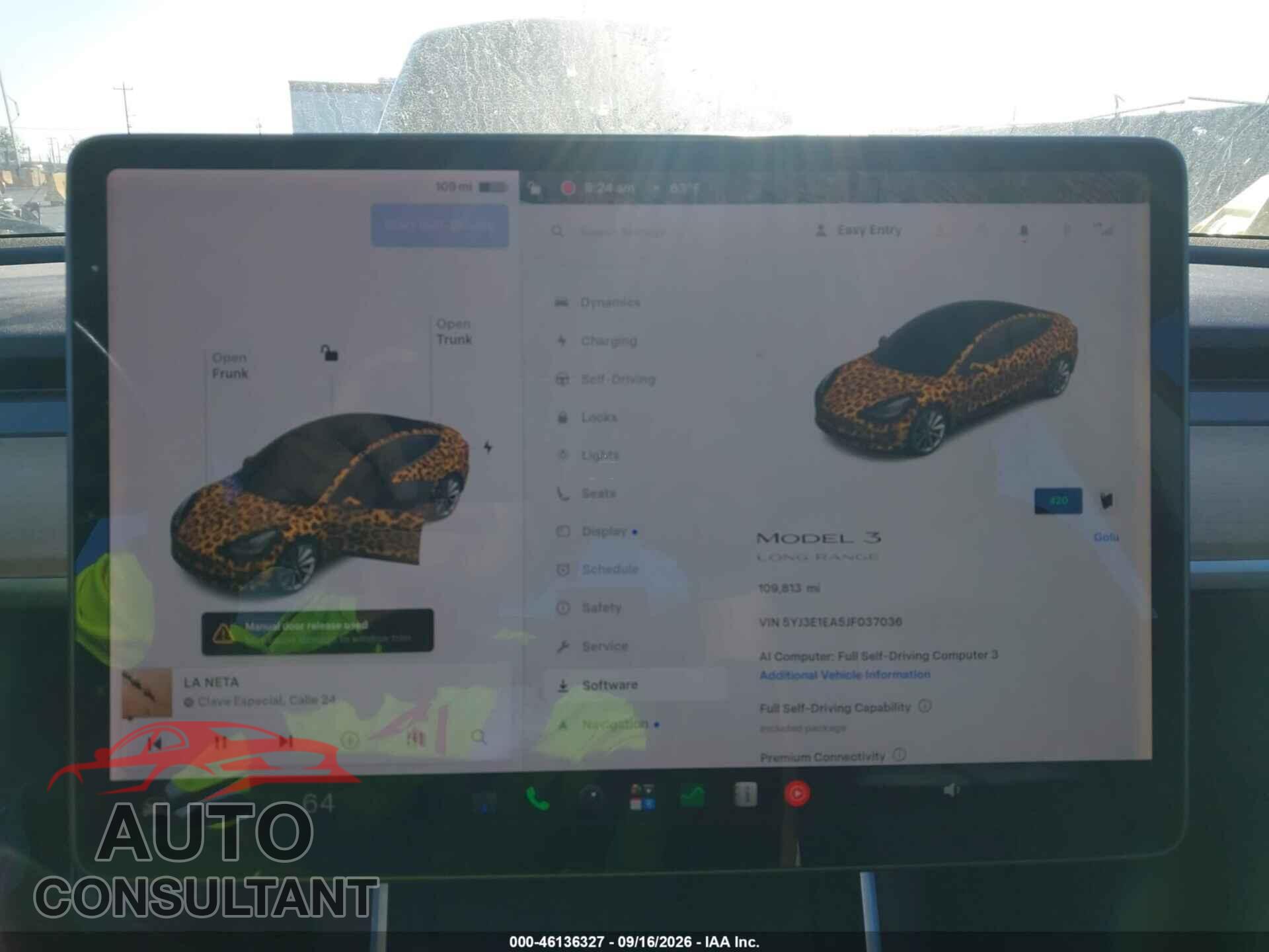 TESLA MODEL 3 2018 - 5YJ3E1EA5JF037036