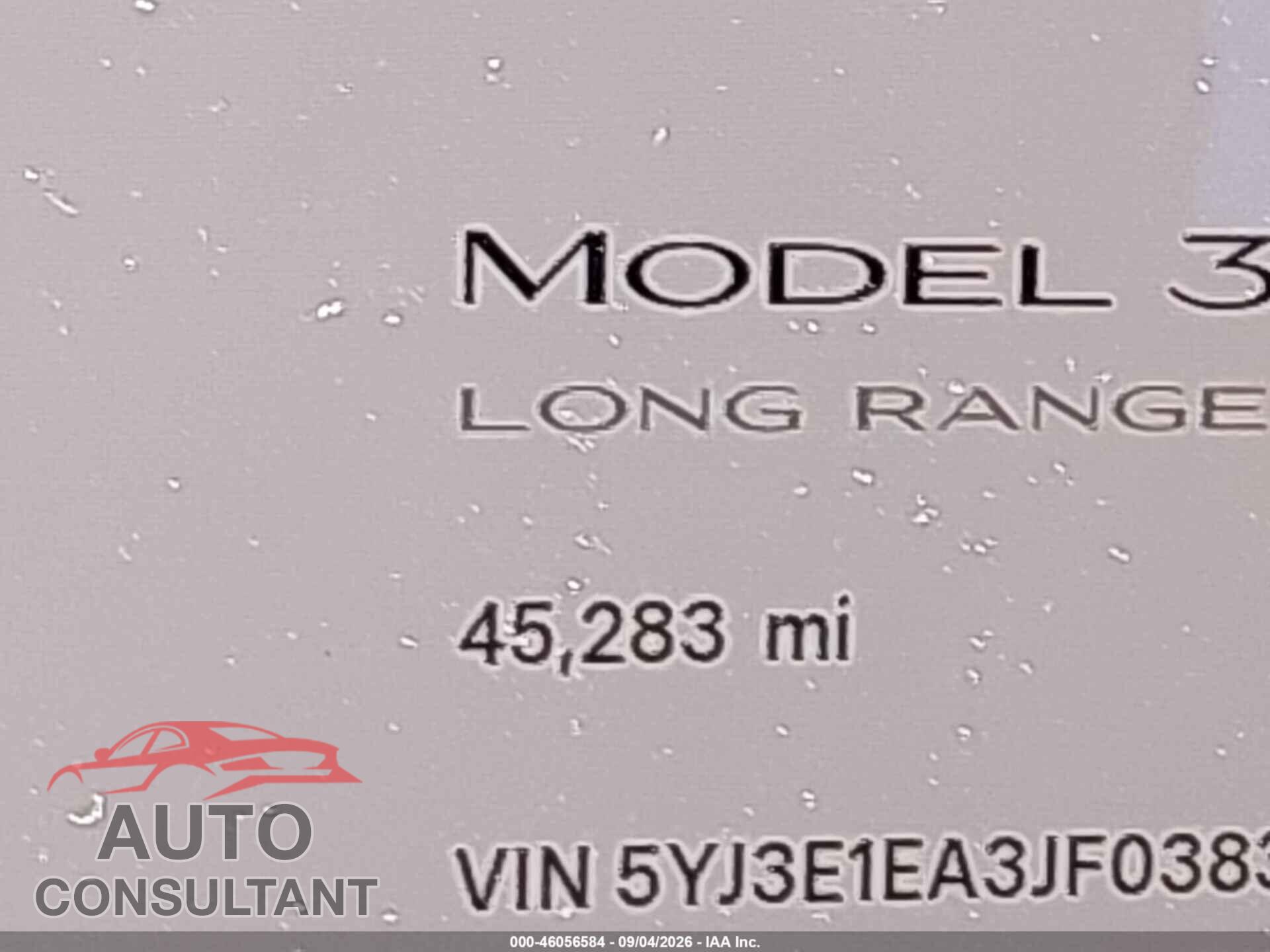 TESLA MODEL 3 2018 - 5YJ3E1EA3JF038363